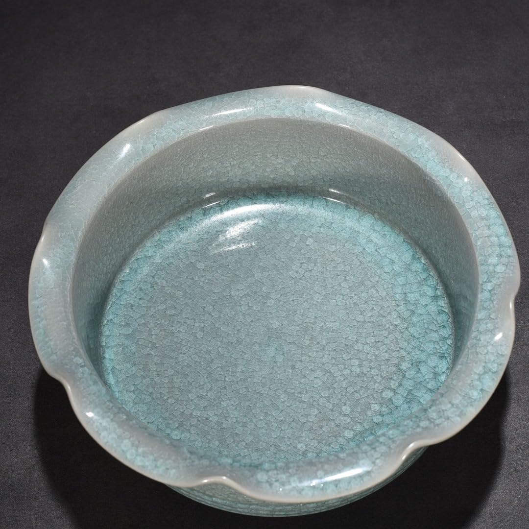 中国古美術 四大名窯 宋時代 天青釉 ヒビ貫入 天藍釉 寧寿宫「貫耳尊
