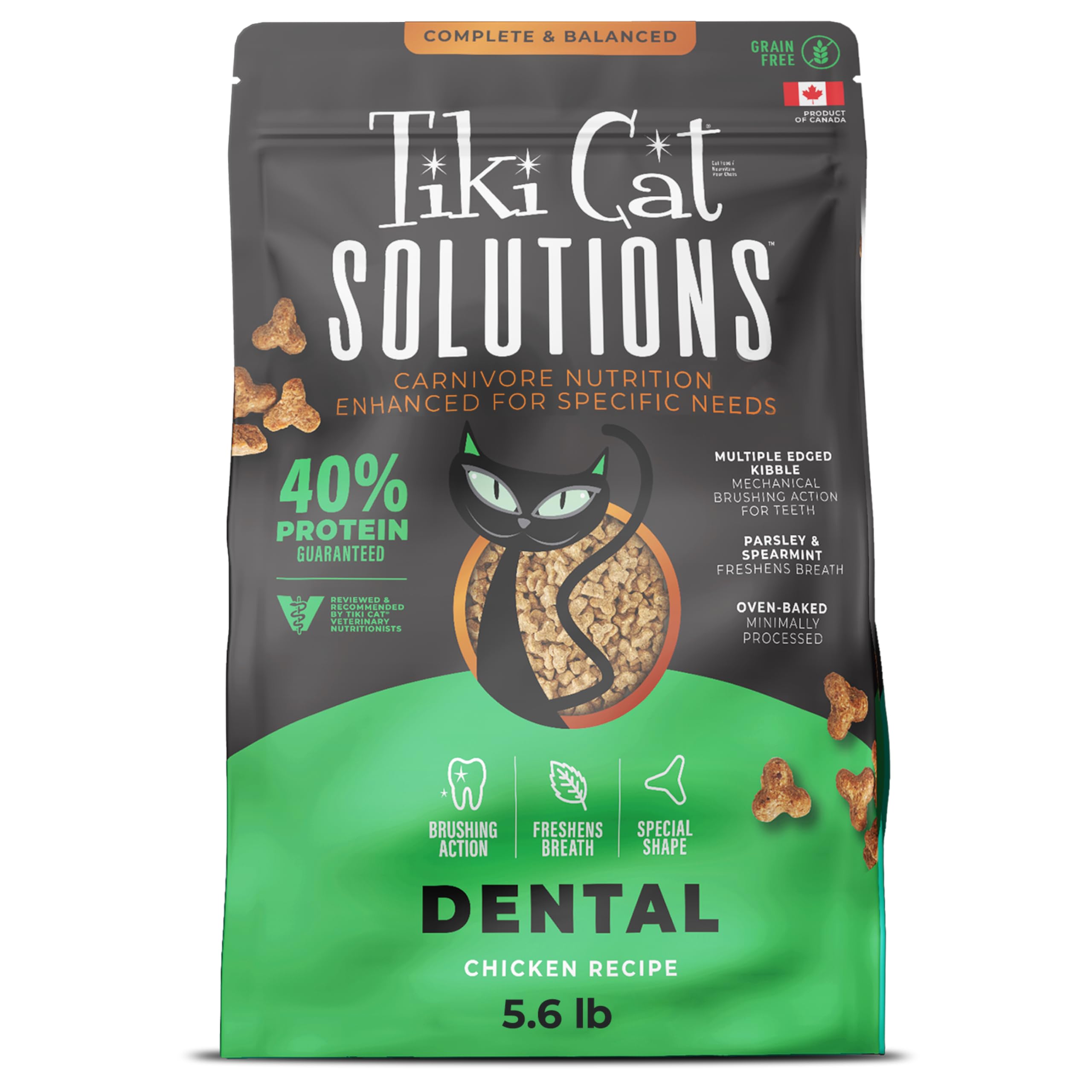 Tiki Cat Solutions Dry Cat Food, Dental, Chicken