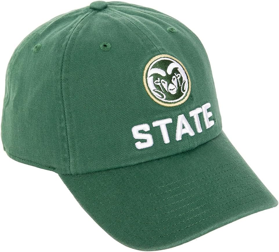 Desert Cactus Colorado State University Baseball Hat Rams CSU Brimmed Embroidered Hats Cap Adjustable Cloth Strap Adult (Style B) Green