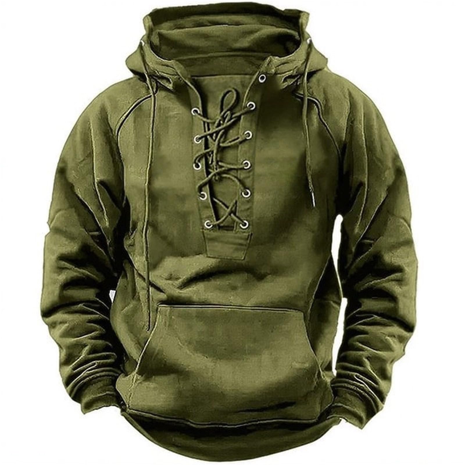 Générique Męska bluza z kapturem Bawełna Polar Sweter z kapturem Regulowany Miękki Regulowany Sznurek Wygodny Streetwear Jesień Ciepły Sport A82