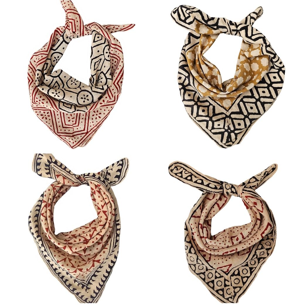 Western Express Bandana For Men and Women - Large Novelty Cowboy Bandana and Cowboy Scarf - Off White Desert Steer Bandana