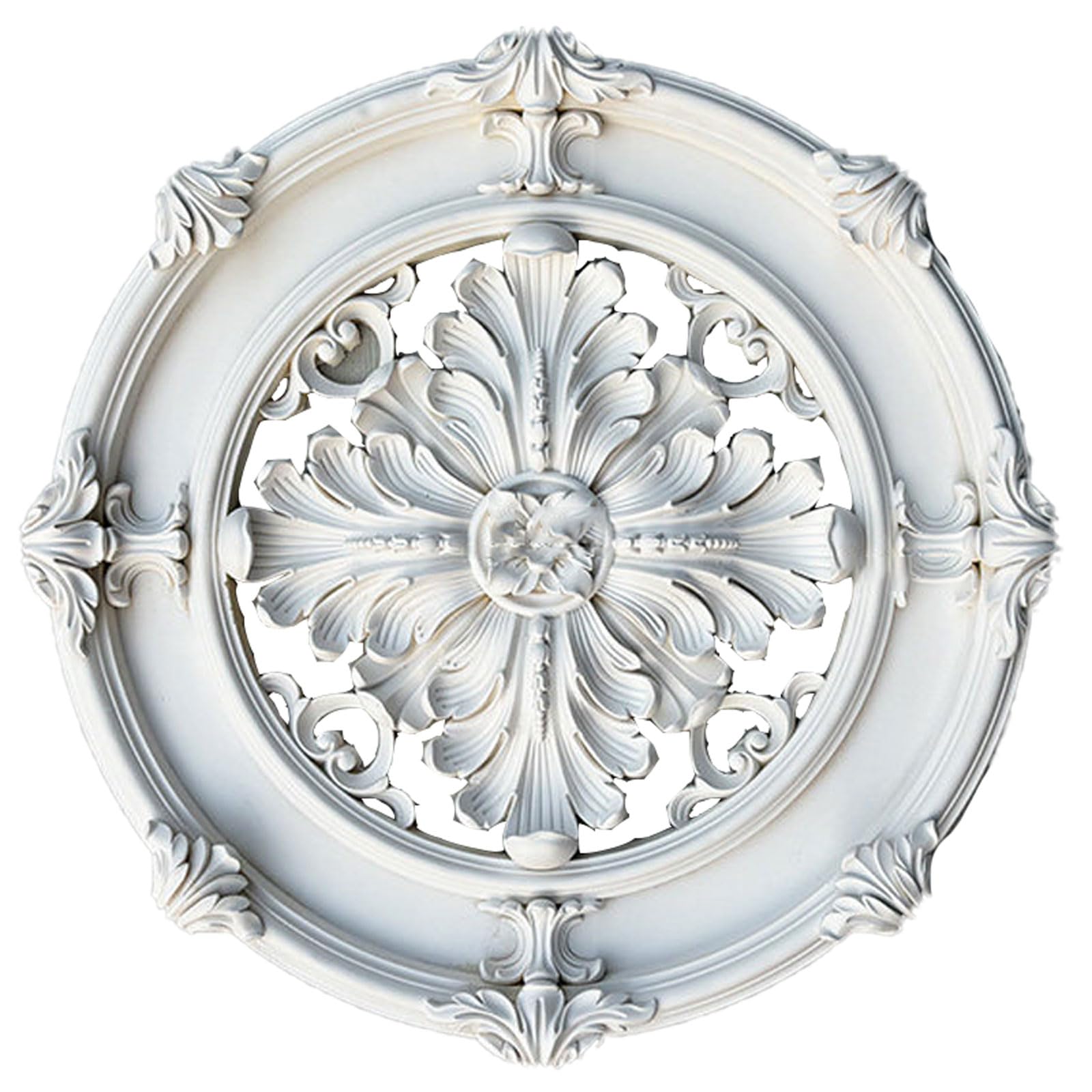 Foelanne White O Decorative White Pu Chandelier Ceiling Medallion 27-66Cm(,54.5Cm)