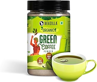 Bevzilla Green Coffee Beans Powder - 200 Grams | For Weight Loss With Chlorogenic Acid | Immunity Booster| Natural Super Drink