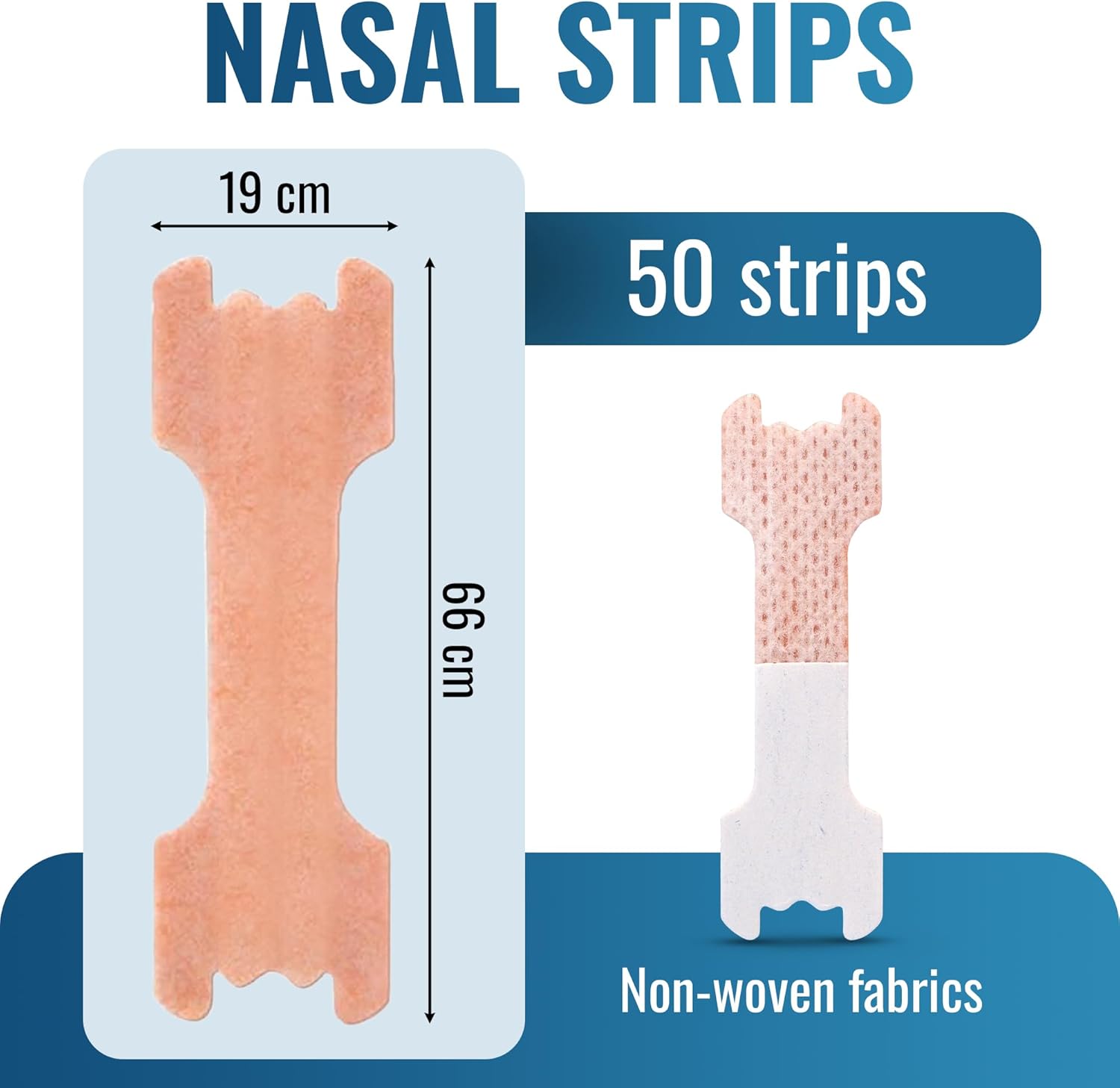 Nasal Strips for Snoring 50 Pieces, Nose Strips to Stop Snoring and Airflow Support, Nasal Congestion Anti Snoring Strips for Men Women, Nose Tape for Sports and Sleep (50) - Image 2