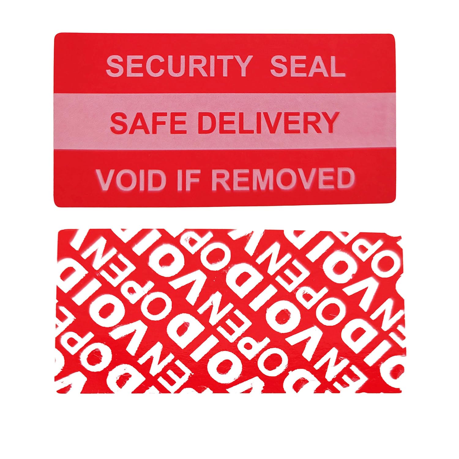 TSPC SECSEAL 200pcs 25x50mm Tamper Proof Partial Transfer Tamper Evident Security Void Stickers Labels Seals (1 x 2 Inches,Matte Red)
