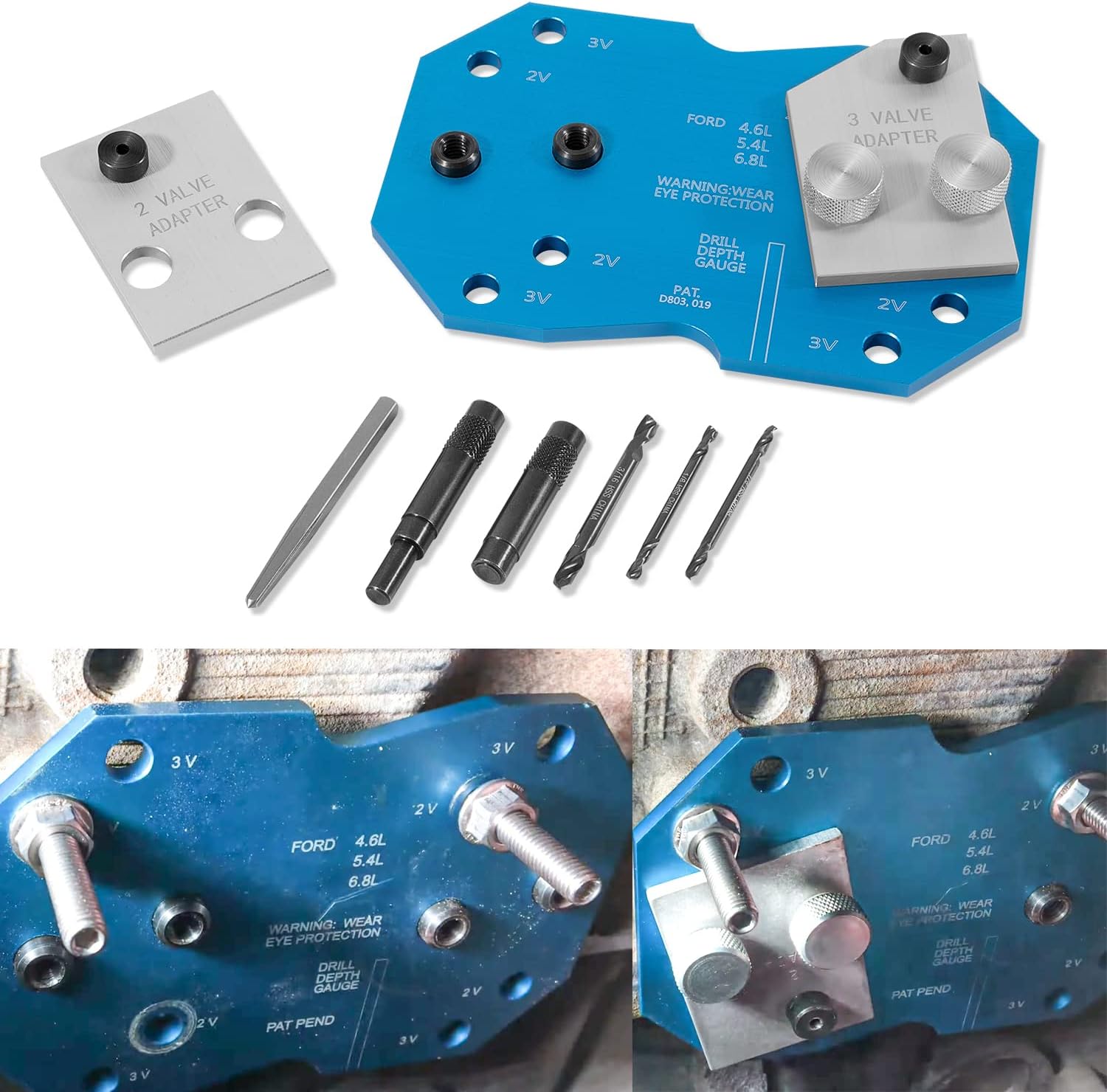 besttruck 68500 Manifold Drill Template for Ford 2V & 3V