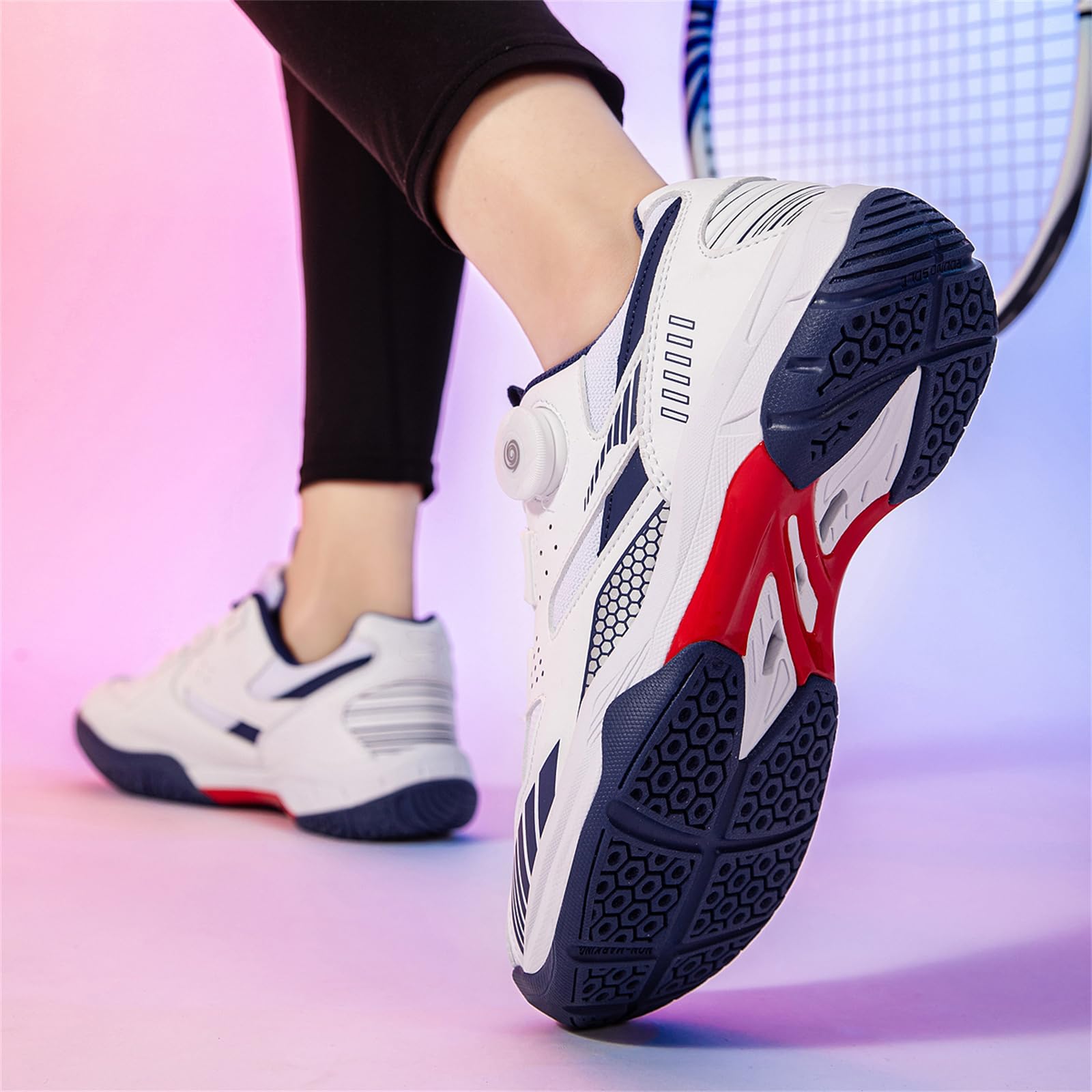Buty do badmintona Lekkie buty do tenisa stołowego i pickleballa dla mężczyzn i kobiet Trampki All Court Niebrudzące Antypoślizgowe
