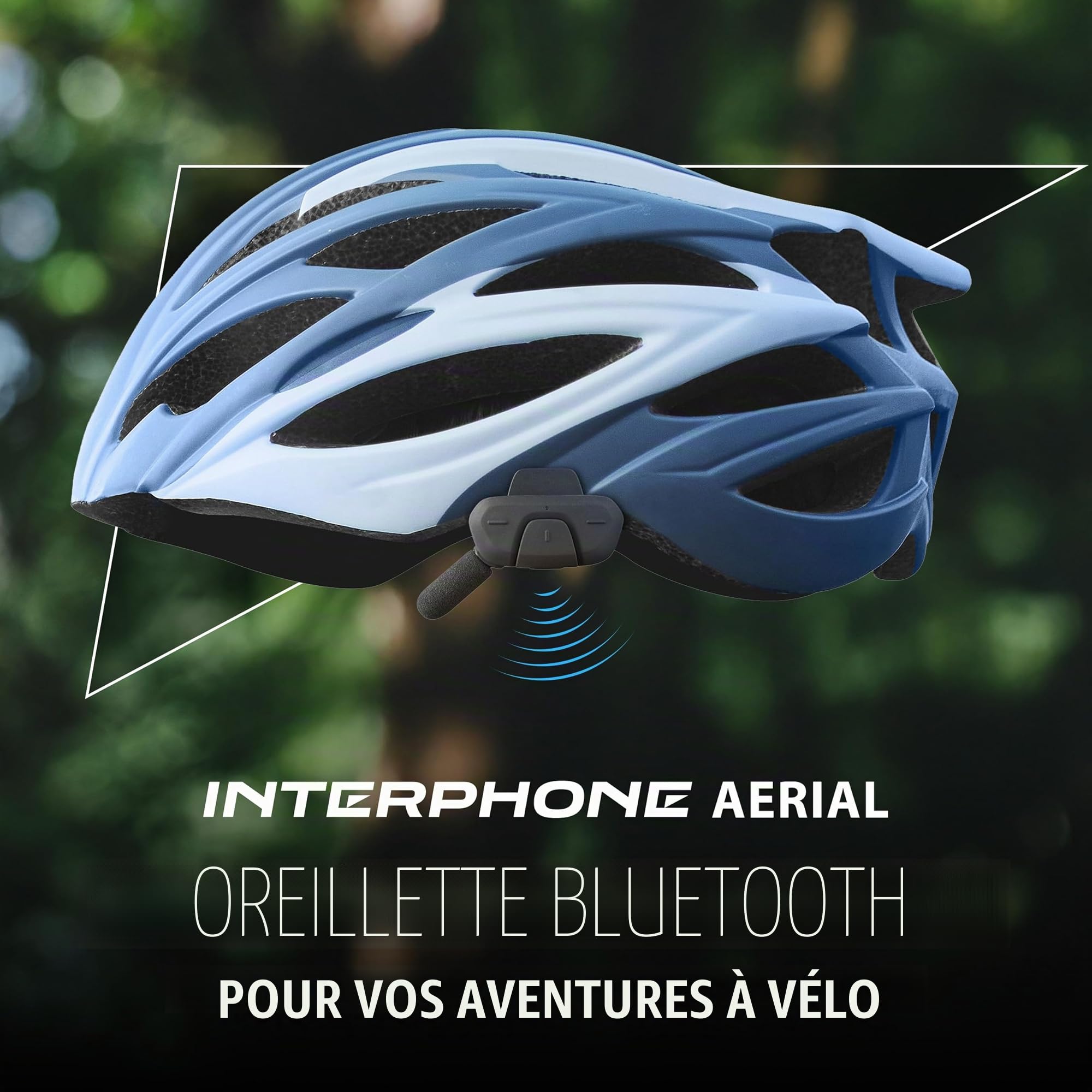 Interphone Aerial Double vélo pour la Communication Entre 2 Cyclistes jusqu'à 300 m, Casque de vélo avec Bluetooth pour GPS, Musique et appels, étanche et avec Filtre Anti-Vent