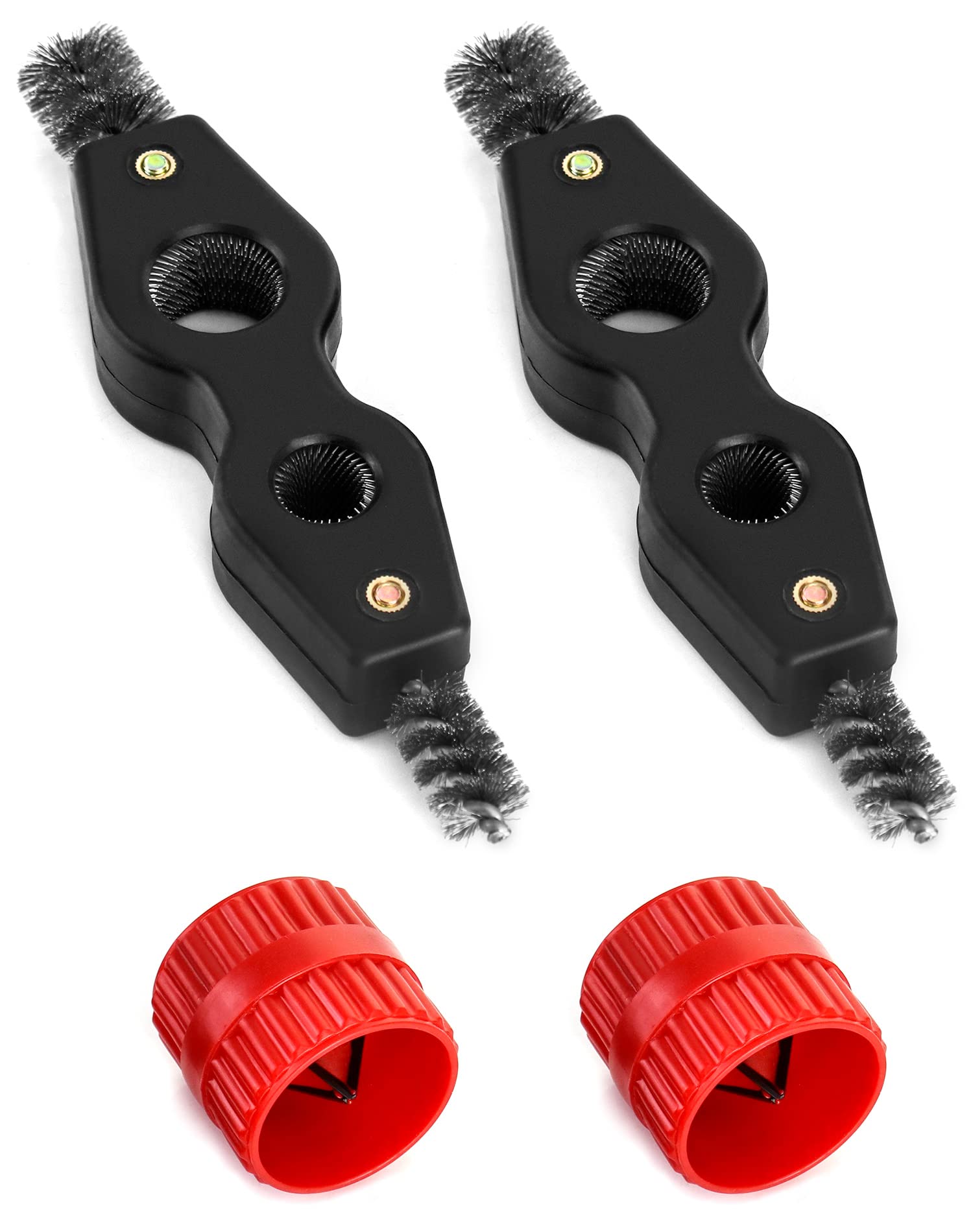 Buy QWORK 4 Pack Copper Pipe Cleaner and Reamer Set, 4 In 1 Pipe