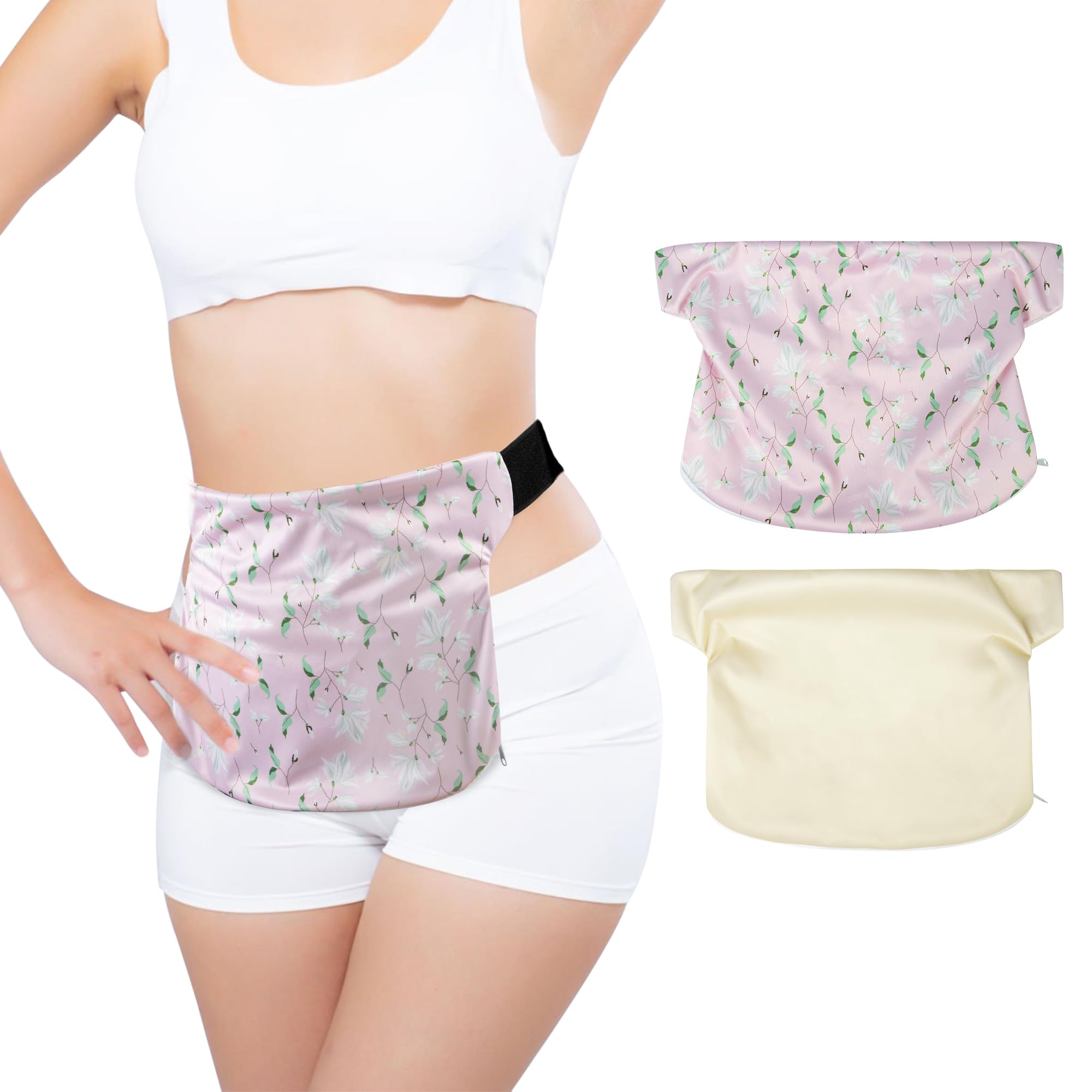 2Pcs Ostomy Belt for Women, Clostomy Ostomy Bag Covers for Sports Stealth Ileostomy Belt, Ostomy Bag Cover, Ostomy Wrap Abdomen Inner Pocket to Hold Ostomy Pouch