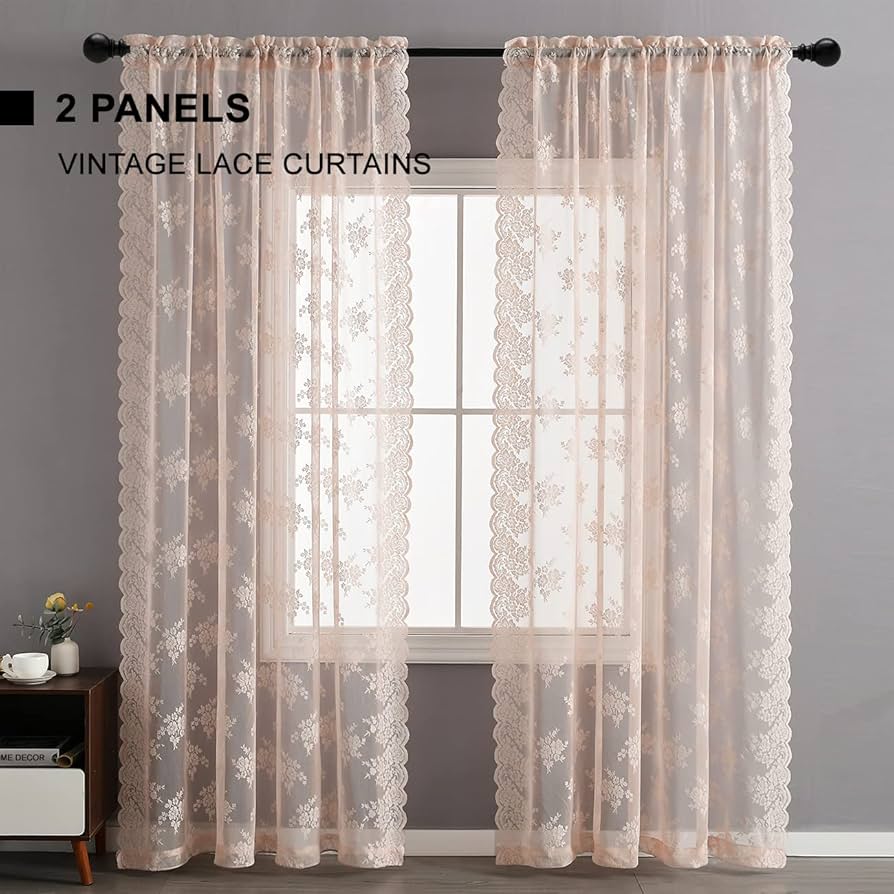 Bagaille Curtain ★ PINK Amazon.com: Kotile Pink Ruffle Curtain 63 Inch Length for