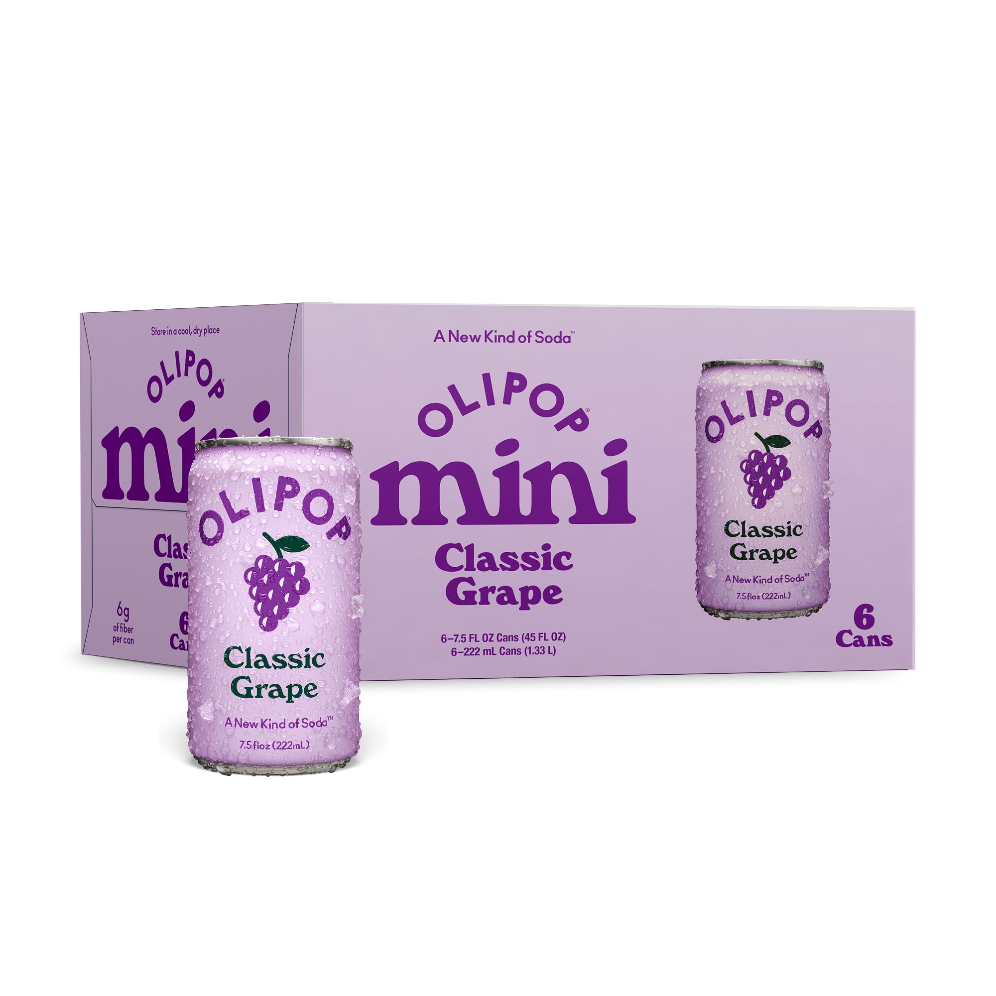 Amazon.com: OLIPOP Minis Prebiotic Soda Pop, Classic Grape, Pantry