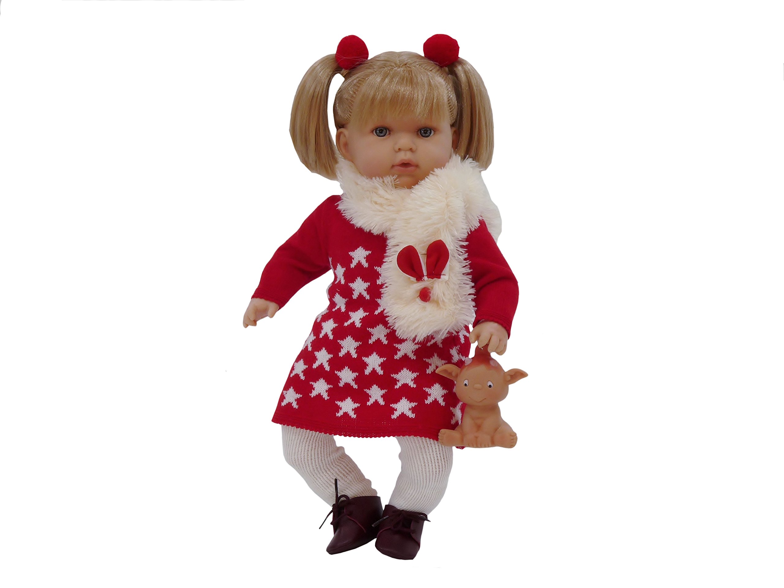 Nines Artesanals Puppe 'Tita' Mit Einhornkleid – 45 Cm, Weicher Körper, Vanilleduft, Inkl. Kamm & Stirnband