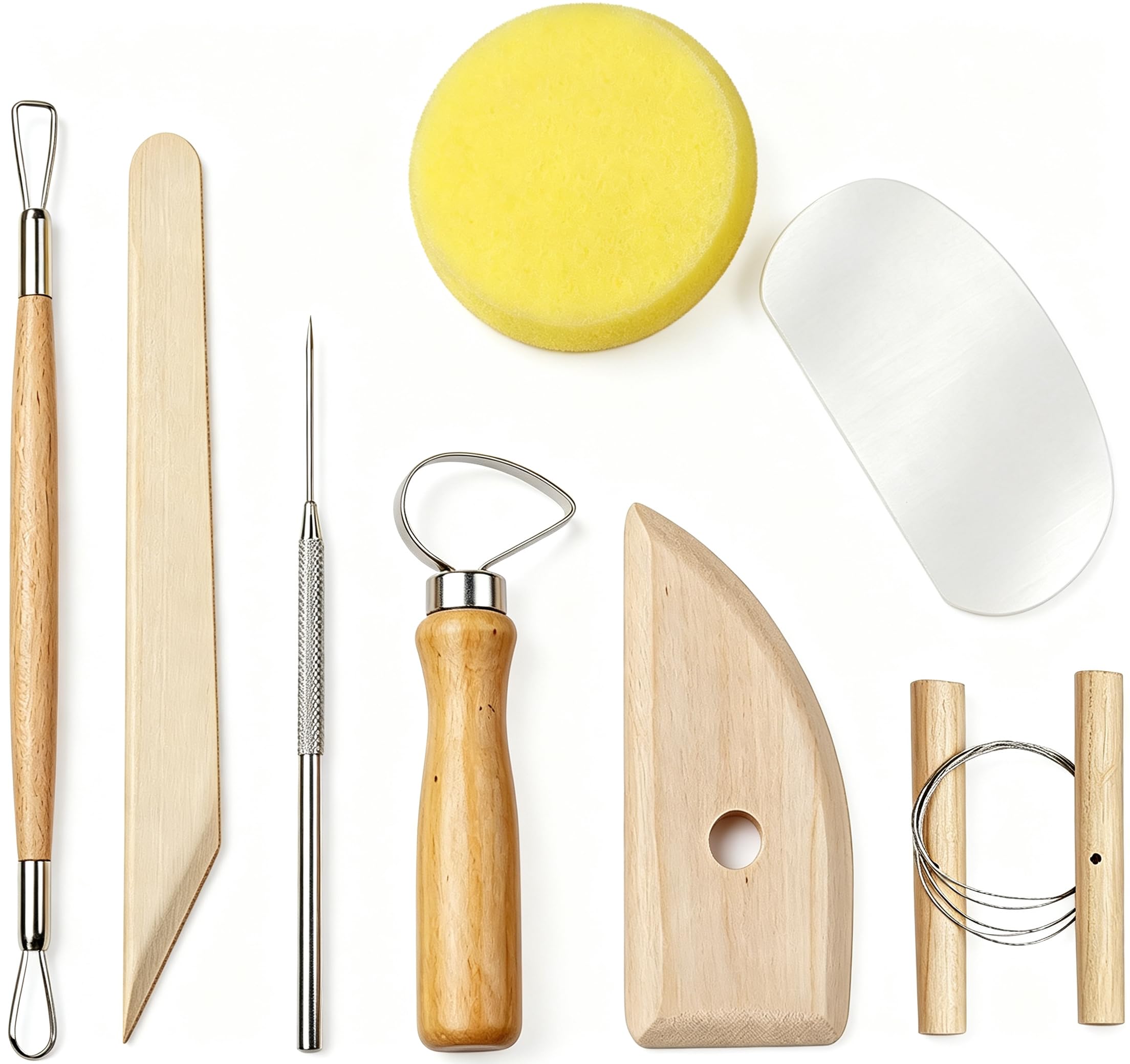 8-Piece Clay Tools Set, Clay Sculpting Tools for Beginners & Professionals