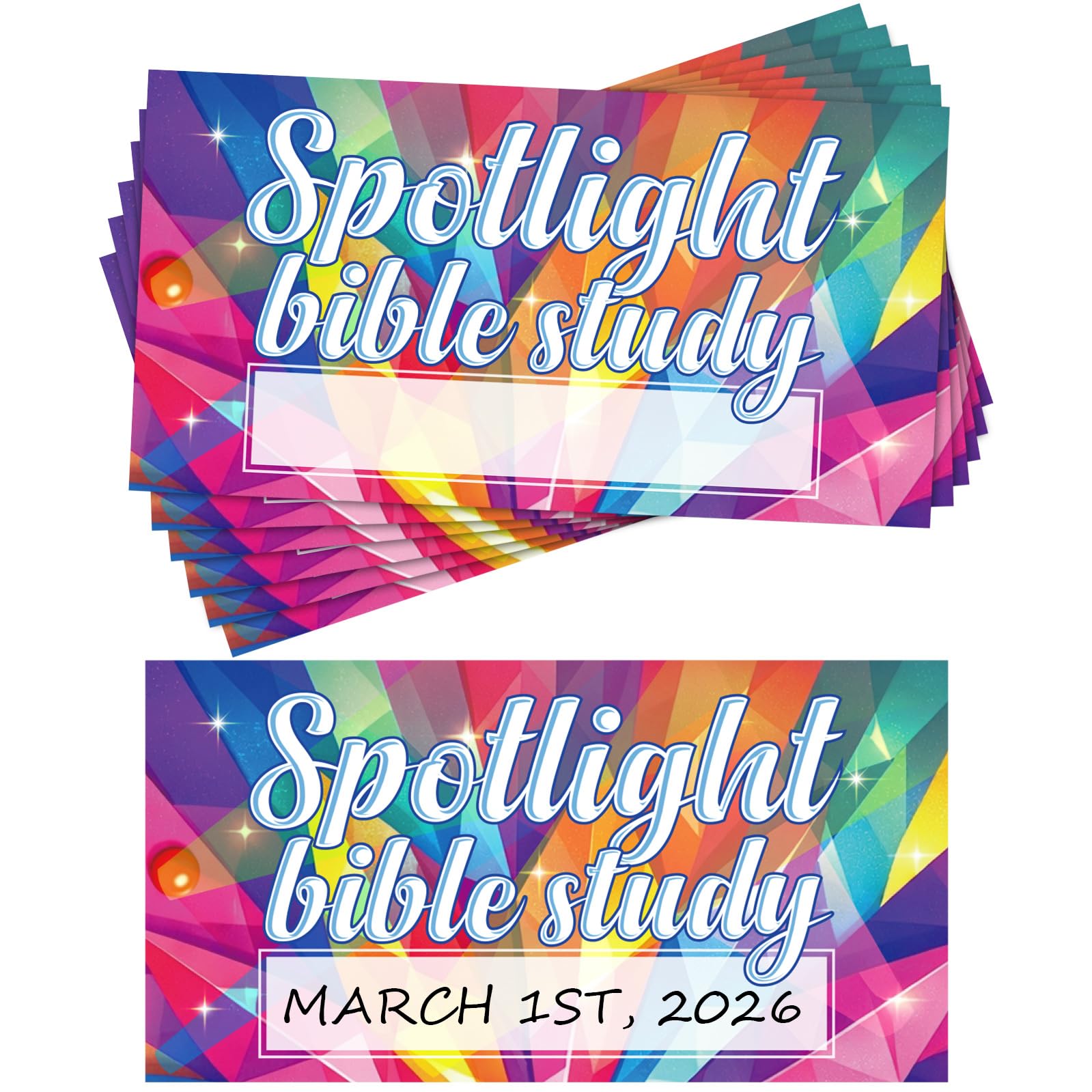 Photo 1 of YooNotee 24 Pcs VBS Bible Study Location Signs for 2026 VBS, 12 x 23 Inch Spotlight Bible Location Signs Waterproof Writable Area, Church Event Supplies