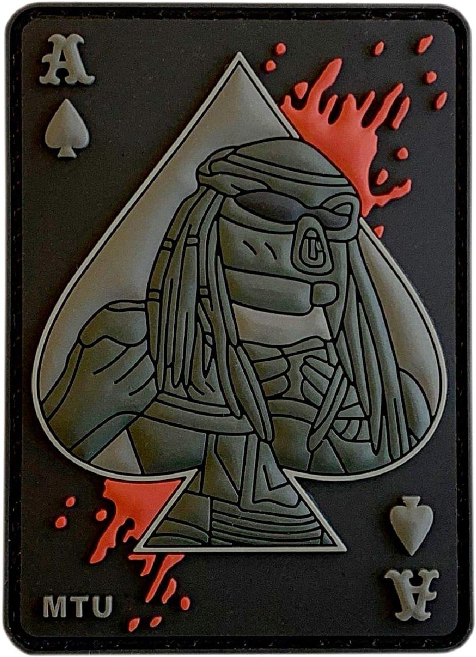Predator Alien Ace Spade Dead Card Tactical Patch [3D-PVC Rubber-AL3]