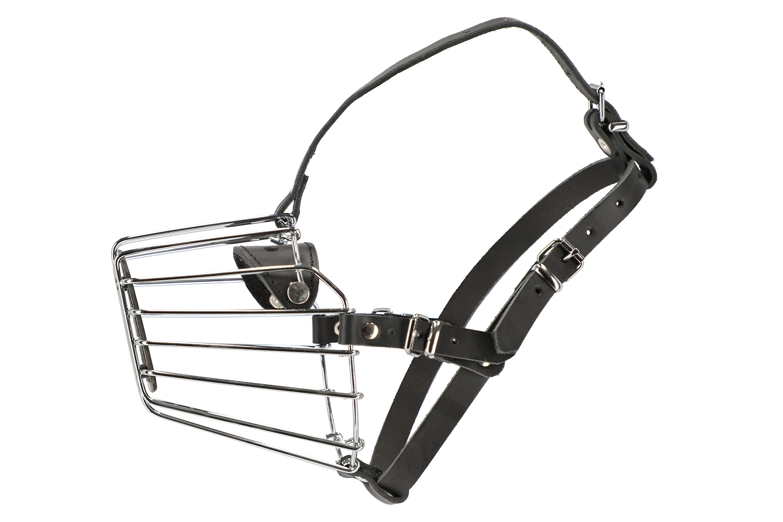Dingo Metal Muzzle for Medium Spaniel 28 cm Circuit Below Eyes, 9 cm Metal Wire Length 14021