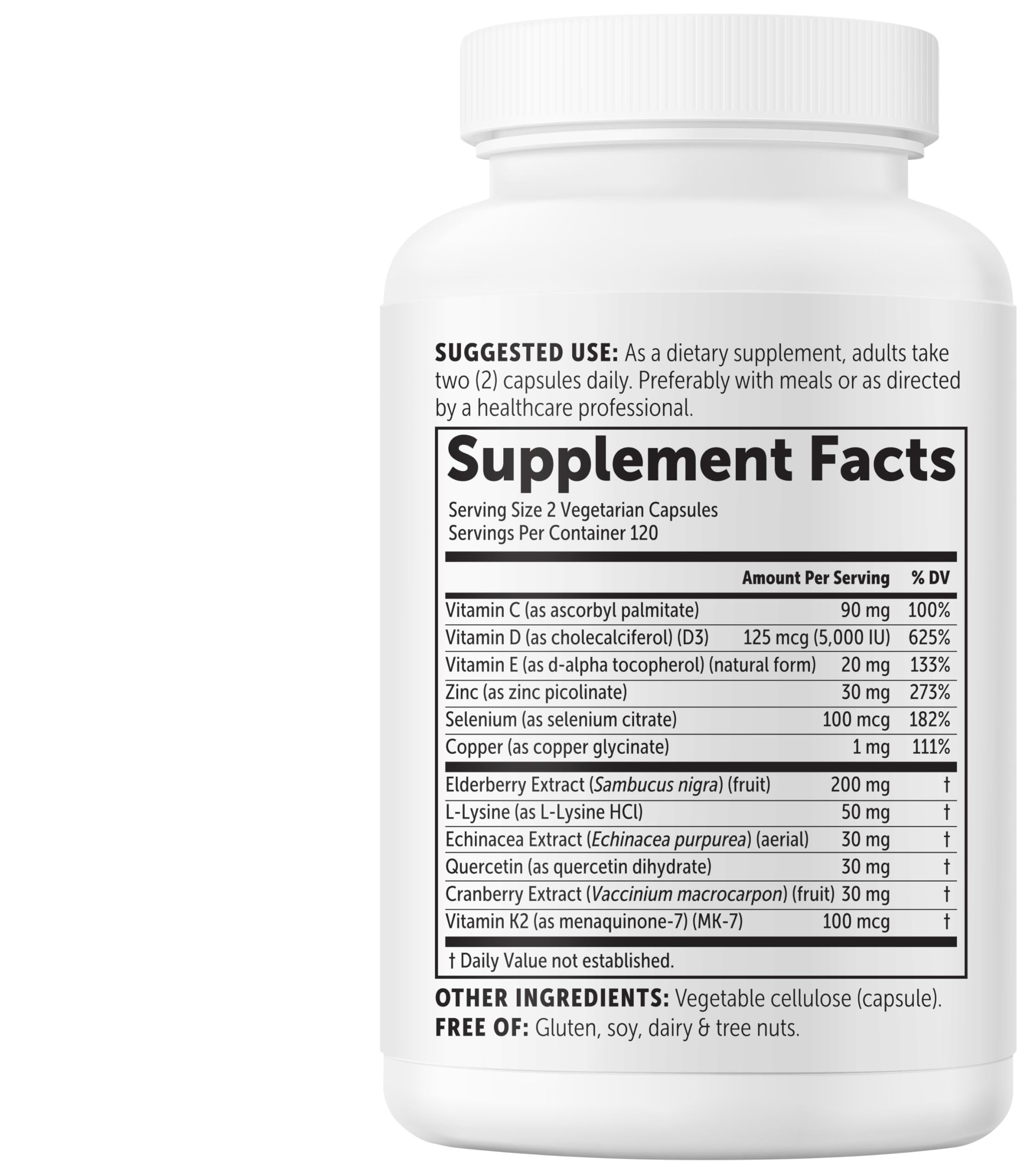 Zinc for Women, 30mg Zinc Picolinate | 12-in-1 Immune Support Formula with Vitamins C, E & D3 + K2, Selenium, Copper, Quercetin & Lysine | Filler Free, Non-GMO, Gluten Free | 240 Veg Capsules** — Amazon image 7