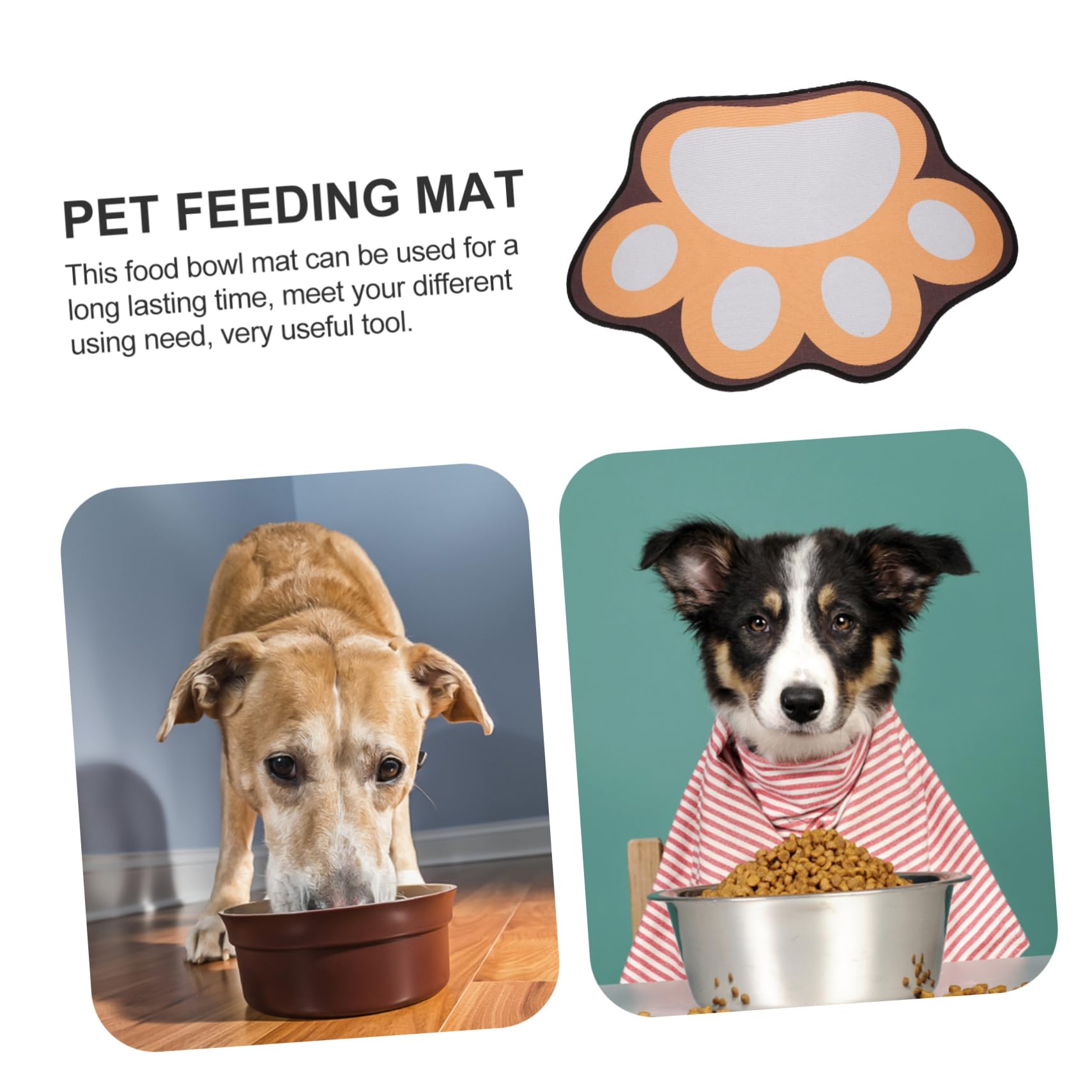 BESTonZON Pet Feeding Mat for Cats Quick Dry Cat Food Bowl Mat Easy to Pet Food Mat Non Slip Insulated Design Reusable Cat Water Bowl Mat for Indoor Use