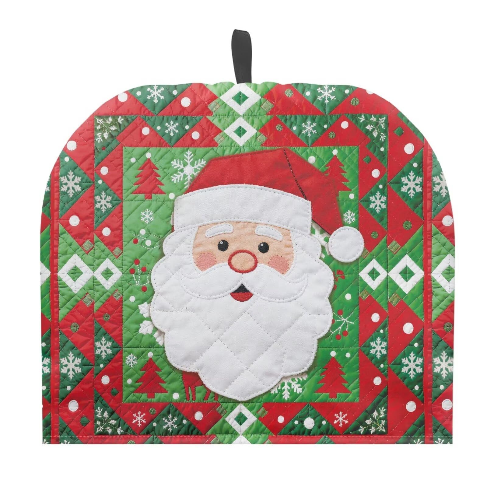 Santa Claus Print Large Tea Cozy for Teapot Thick Tea Pot Cover Home Kitchen Decoration Insulated Teapot Cozy Dust Kitchen Accessories