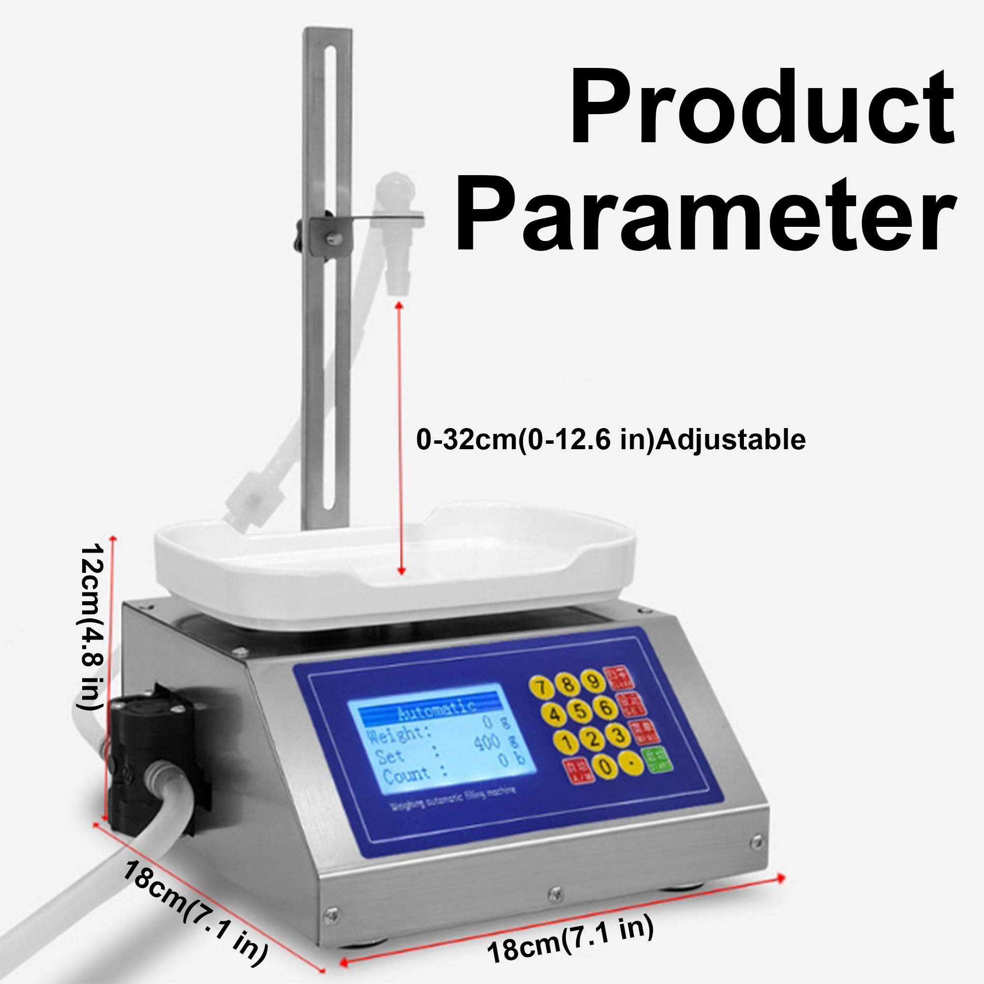 Máquina llenadora eléctrica, máquina llenadora con pesaje 10-3000g, máquina llenadora de líquidos, máquina llenadora CNC de Alta precisión para aceites Esenciales, líquidos, Bebidas