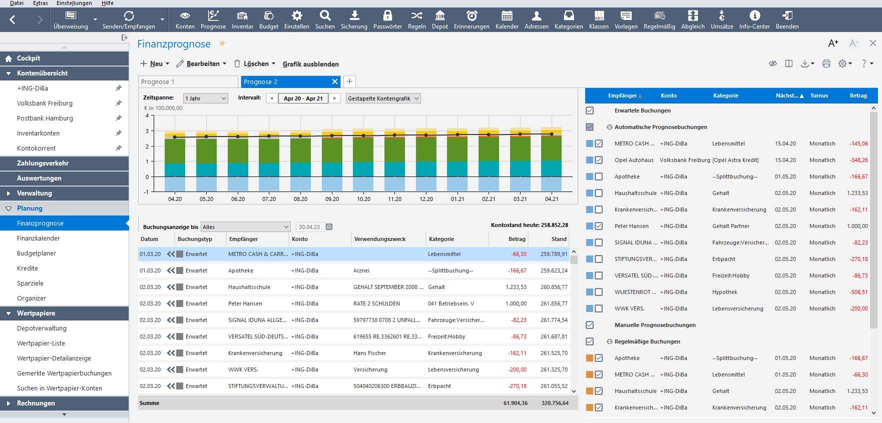Lexware FinanzManager Deluxe 2022 Buchhaltungs-Software für private Finanzen und Wertpapier-Handel 1 Gerät 1 Jahr PC Disc