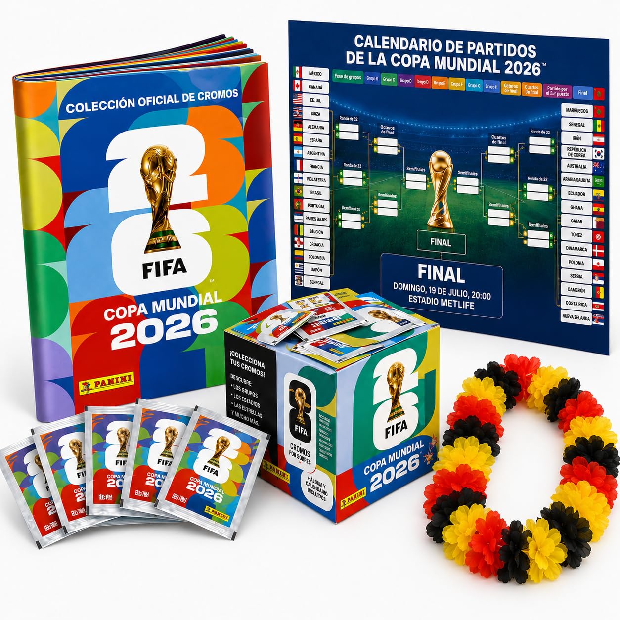 Set de iniciación XXL Fan Mundial 2026 – Pegatinas originales de Panini, 1 plan de juego (50 bolsas/350 pegatinas individuales) — view 8