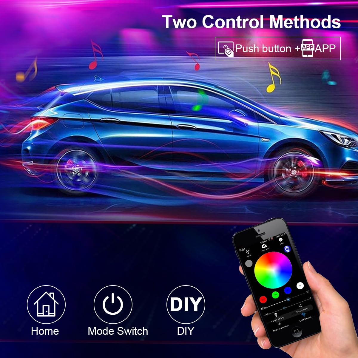 Amazon.co.jp: Dreamcolor 車内用ストリップ ライト: LED アクリル