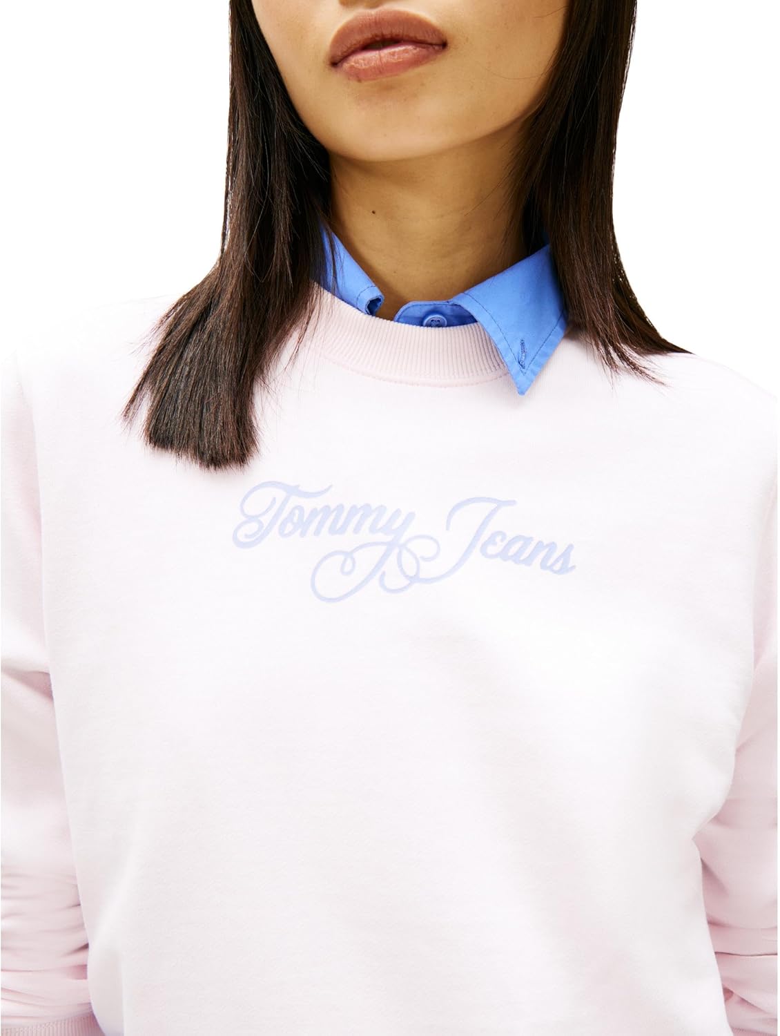 Tommy Jeans Women's Medium Weight Pullover Crewneck With Printed Script Logo