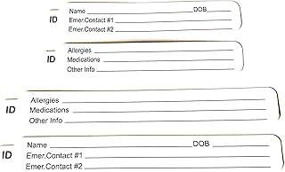 Spare Id Cards for Vital Id Medical/Sport/Safety Wristbands (Pack of 2) (Small (3"))