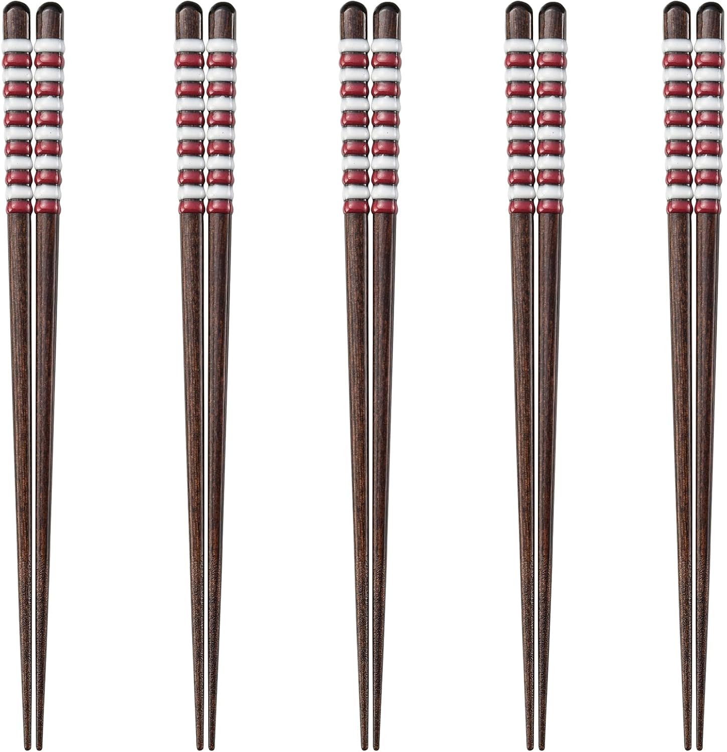 J-kitchens PID587210 Japanese Chopsticks Set, 5 Pairs, Material: Wood, Chopsticks, Dishwasher Safe, Made in Japan