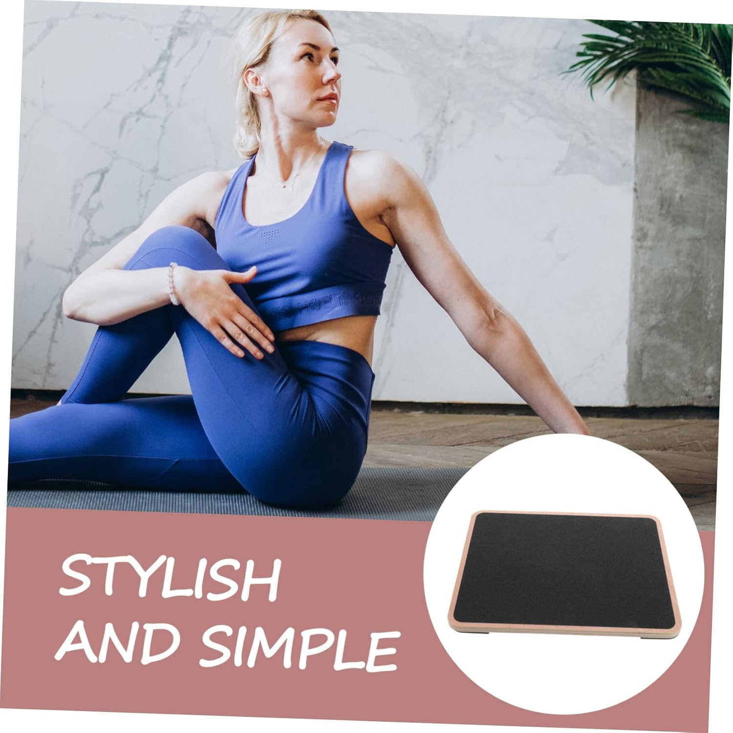 TOYANDONA Balance Plate for Adults Stylish Sensory Training Board for Yoga Fitness Coordination Exercises Durable Sustainable Design for Home Use