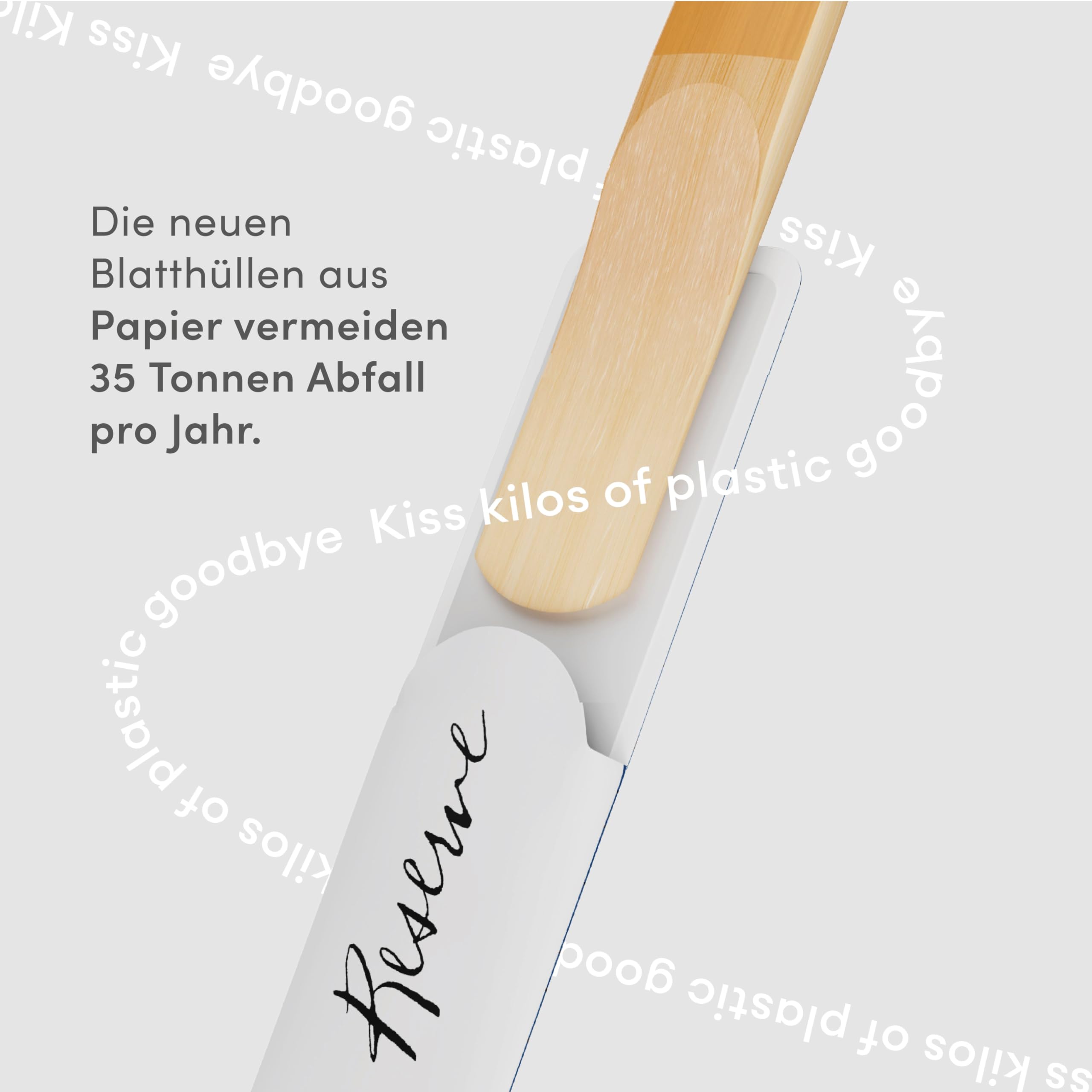 D'Addario Organisch Reserve Bb Klarinettenblätter - Rohrblätter für Klarinette - Das erste und einzige Bio-Schilfrohr - 2.0 Stärke, 10 Packung