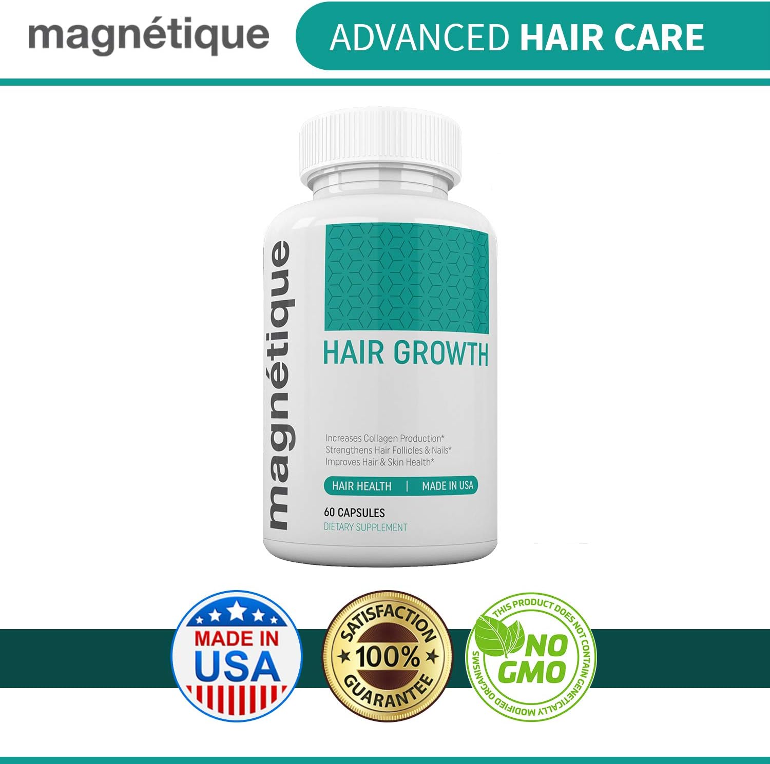 -Promotes Stronger, Longer, Healthier Hair - GMO Free with Natural Ingredients