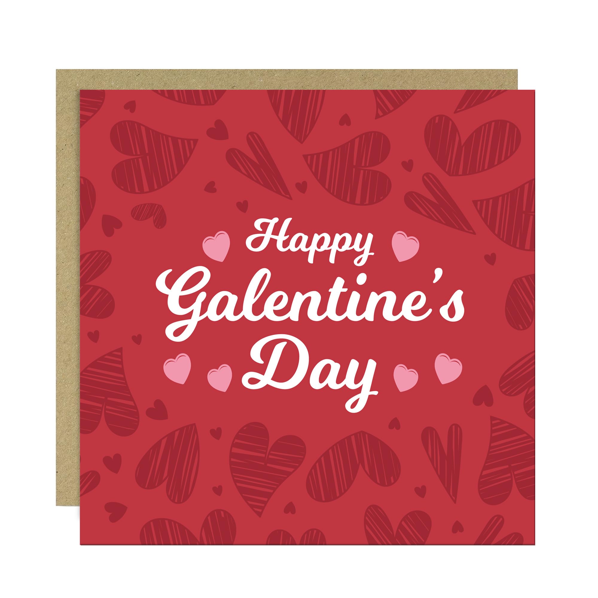 RED OCEAN Happy Galentines Day Card, Valentines Day Cards For Best Friend, Galentines Card For Friend, Valentines Women Her, 14x14 With Envelope