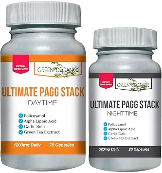 Ultimate PAGG StackTM 4 ساعات Body by Tim Ferriss - Policosanol ، Alpha Lipoic Acid ، Green Tea Flavonols ، Garlic Extract