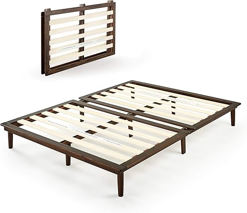 Miniatura 8 de ZINUS Bobbie - Base de cama con plataforma de madera de 10 pulgadas base de colchón con soporte de listones de madera resistente madera de acacia