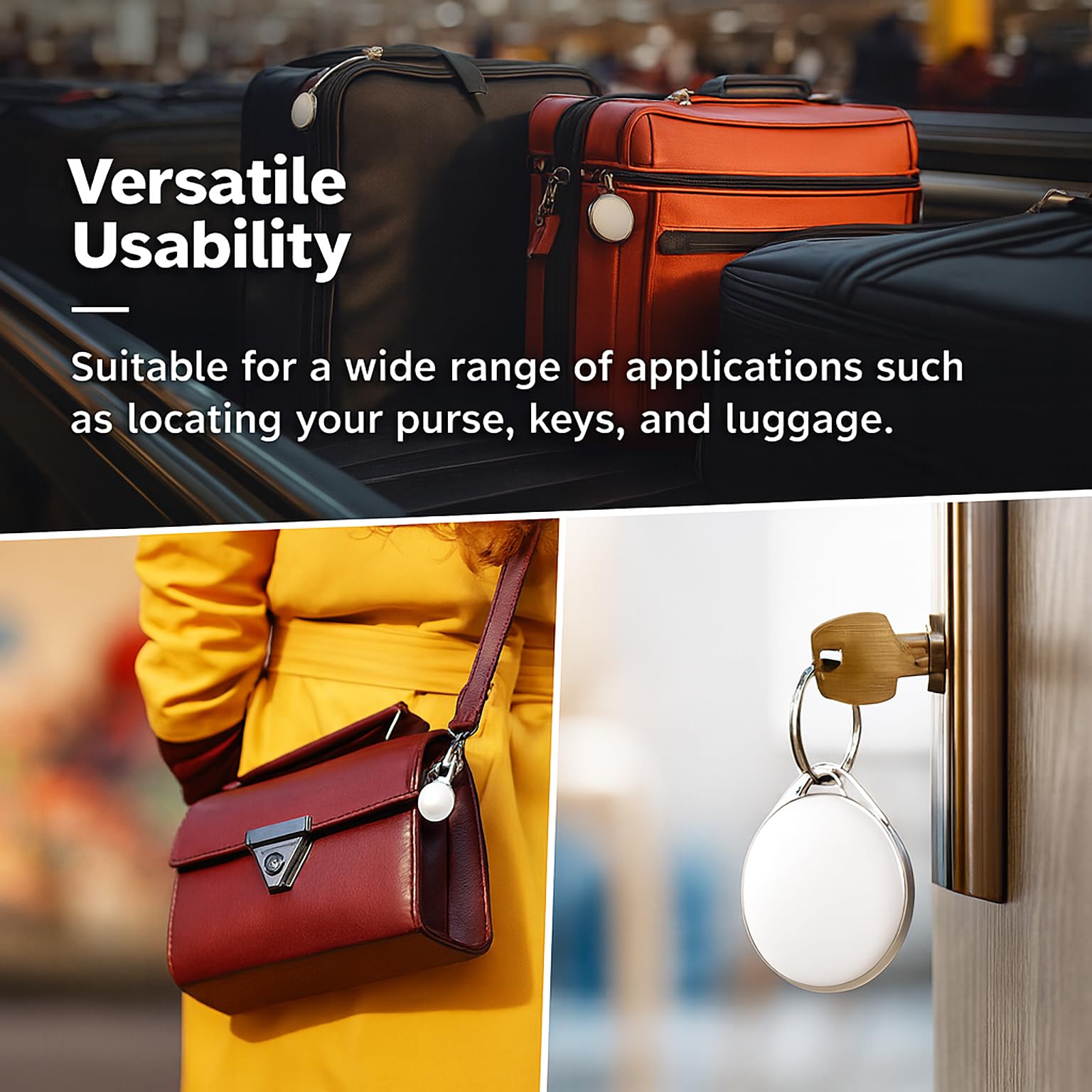 LINKSTYLE NIJITAG - Trova oggetti, Smart Key Tracker per cani, gatti, portafogli, bagagli, zaini, funziona con Apple Find My - Grigio antracite