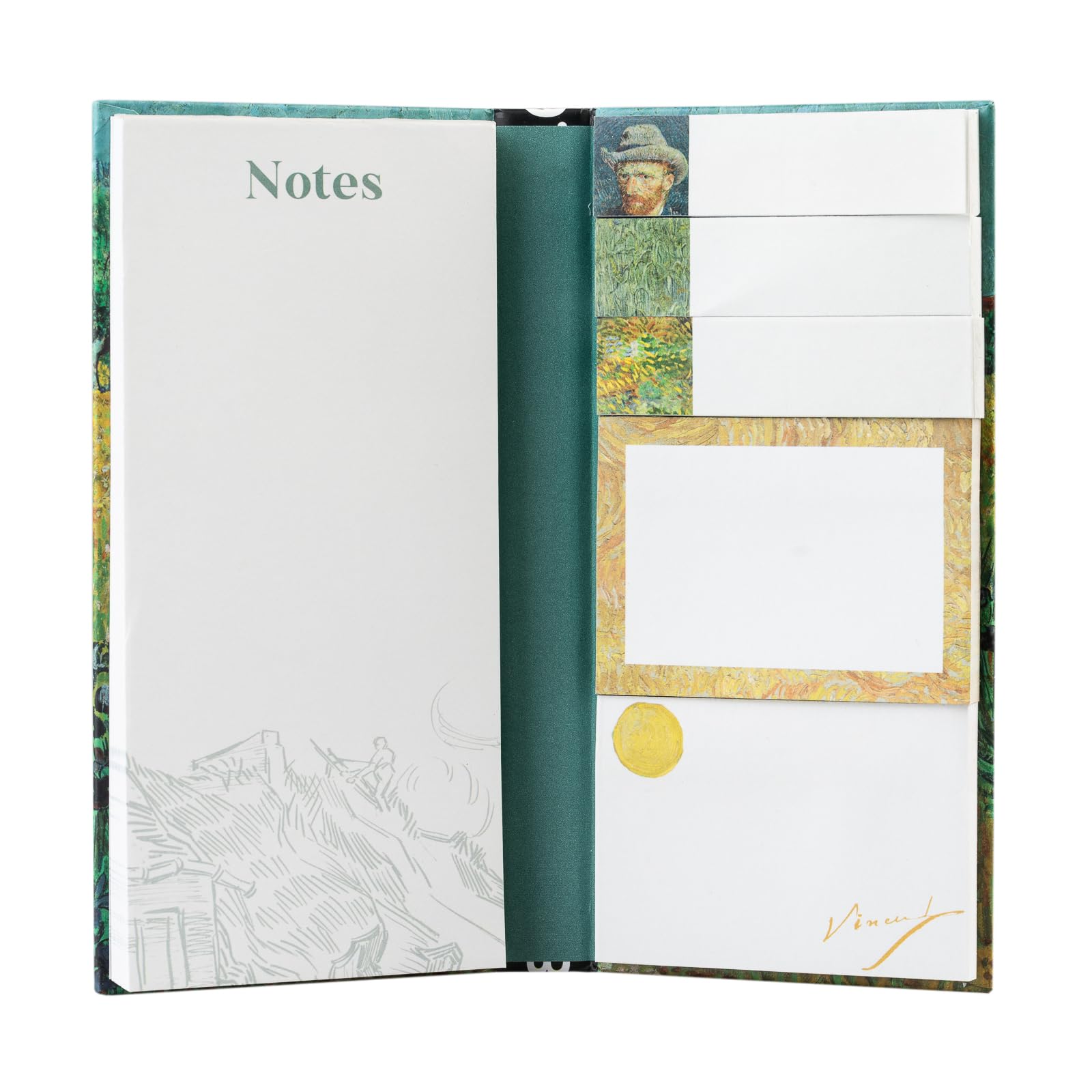 Grupo Erik Sticky Notes Set - Van Gogh | 6 Notepads in Different Sizes, Cute Sticky Notes | Van Gogh Gifts, Art Gifts, Cute Stationey, Stationery Gifts