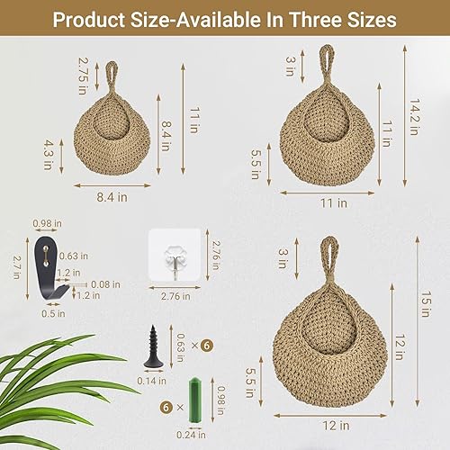 Miniatura 2 de Cestas de frutas colgantes para cocina, cesta de productos para frutas, verduras, papas, cebollas, almacenamiento de cebolla, lágrima de montaje en