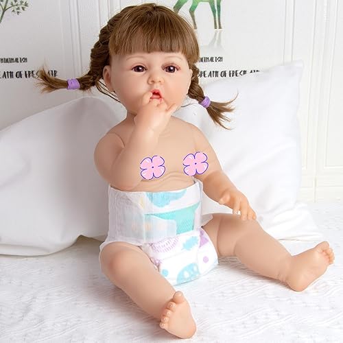 Miniatura 3 de Reborn Baby Doll - Accesorios de ropa de pañales reutilizables para muñecas de 18 a 22 pulgadas, pañales de velcro ajustables