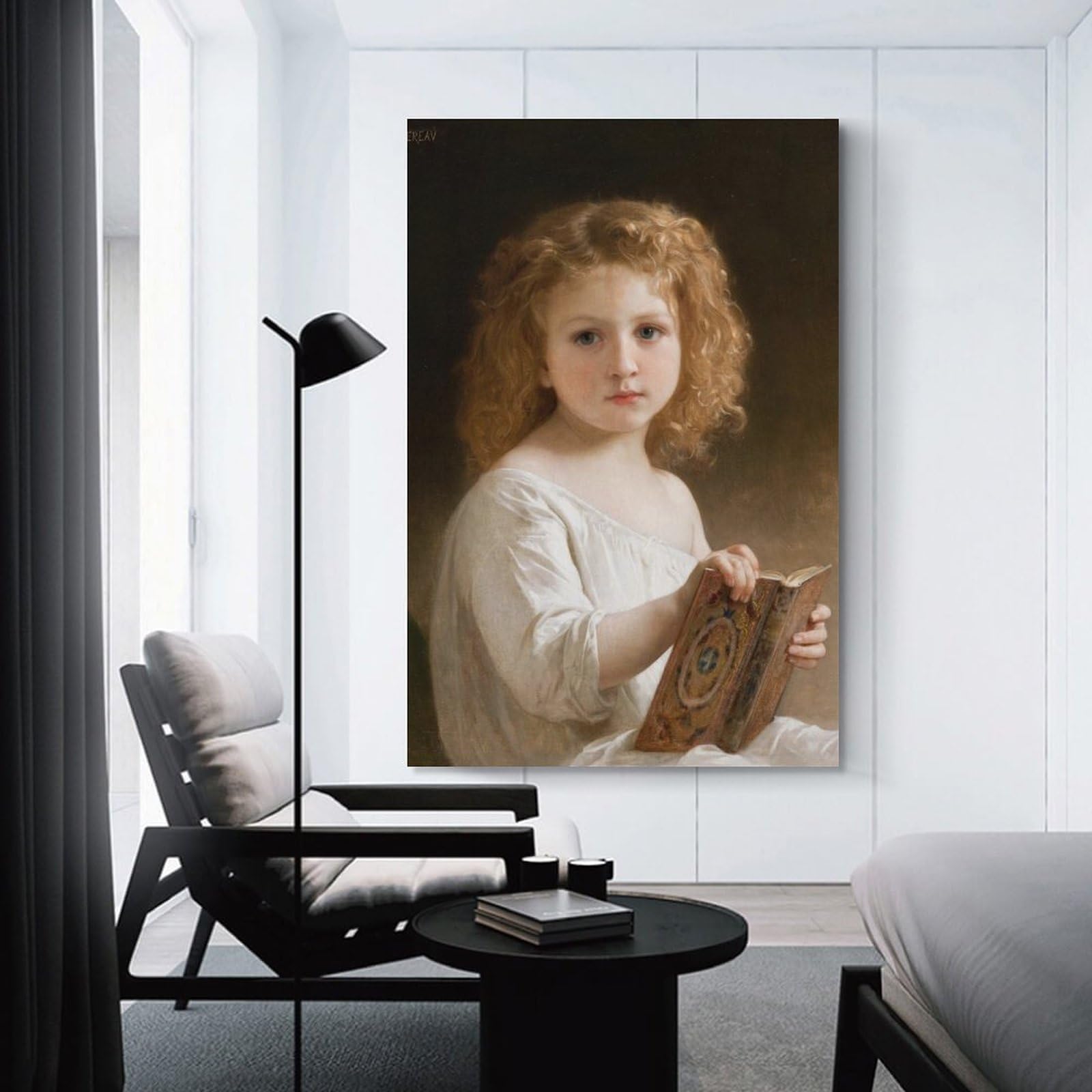 Amazon.com: The Story Book by William-Adolphe Bouguereau Canvas