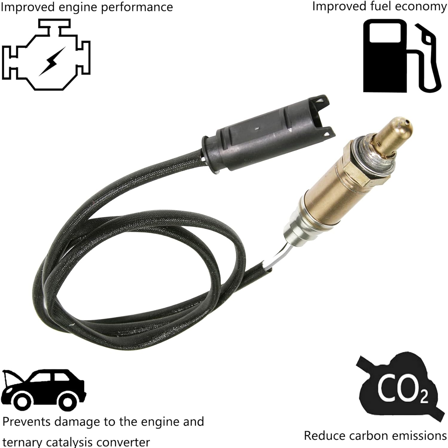 Dropwater Downstream Rear O2 Oxygen Sensor Replacement for Bmw 320I 323Ci 323I 325Ci 325Xi 328Ci 330Ci 330Xi 525I 528I 530I,Replaces#234-4683 15109 75-3279 ES10857 SG899