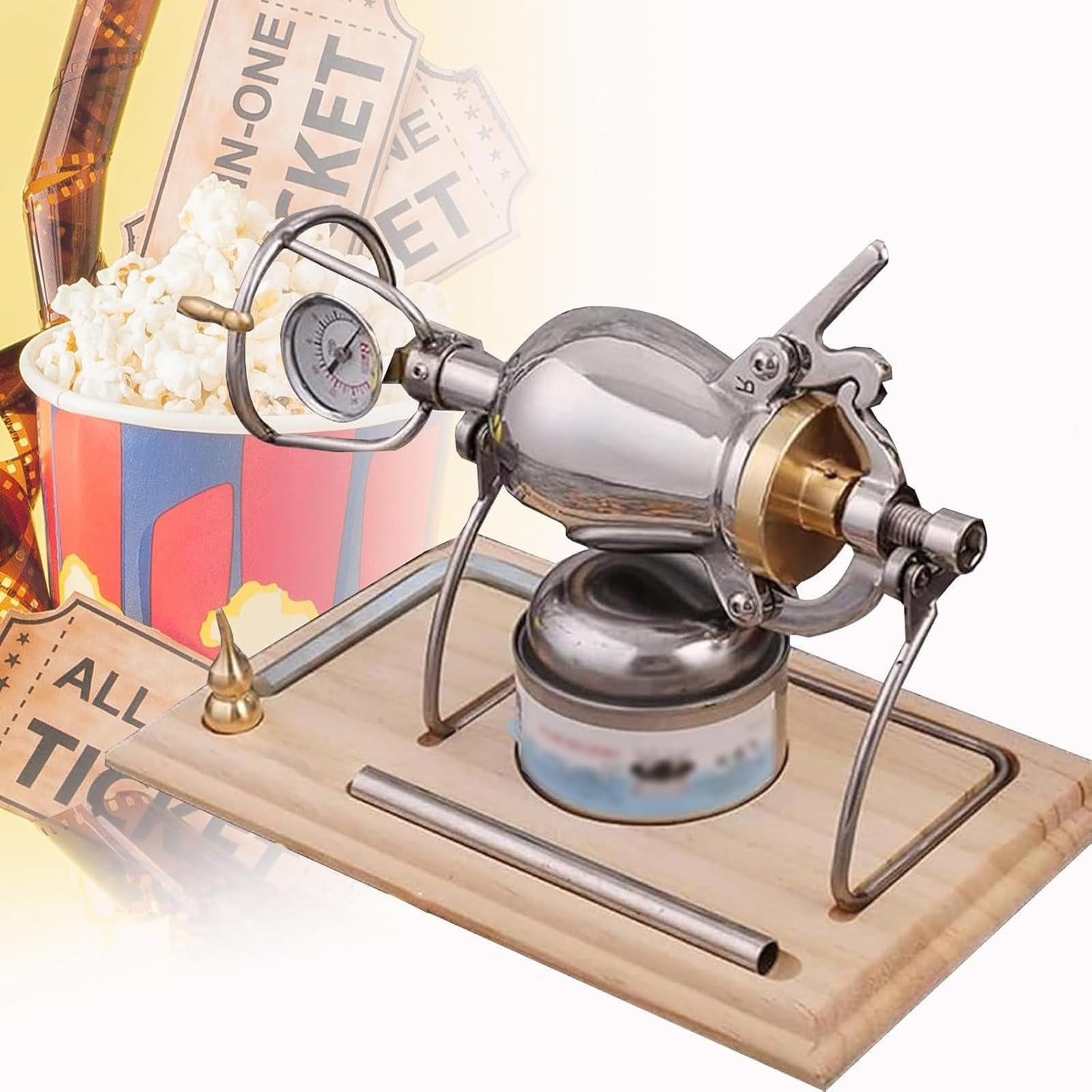 Popcorn Popcorn, Popcorn Cinese, Dolce, salato, Popcorn, Mais con manometro, per Feste in Famiglia, Cinema in casa, Serate (368 ml)
