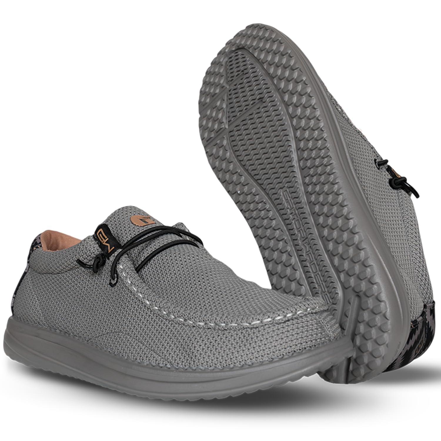 Gator Waders Mens Casual Shoes – Men's Loafers &amp; Slip-Ons Camp Shoes with No-Tie Laces -Arch Support Boat Shoes for Everyday Wear