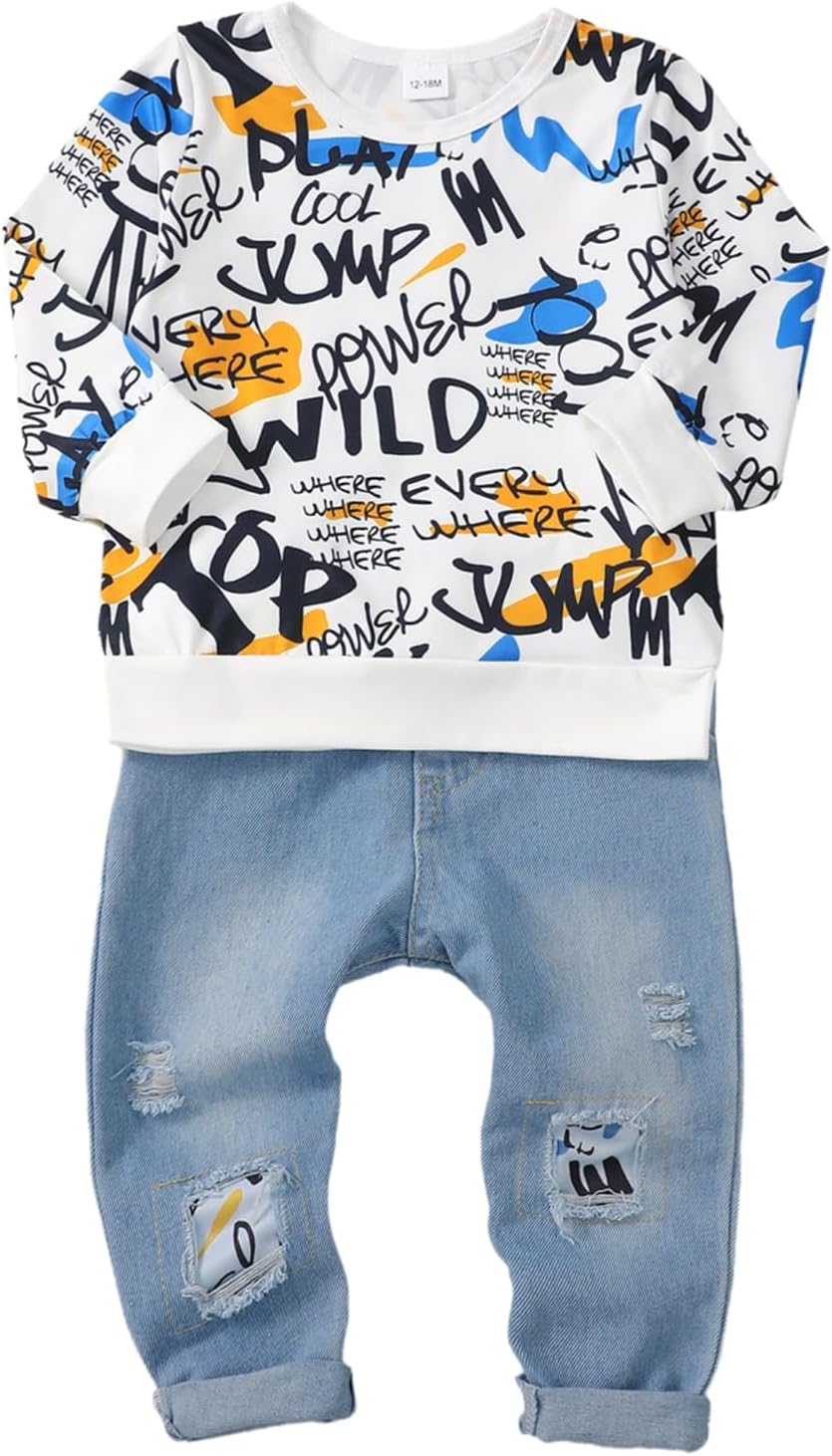 Toddler Baby Boy Outfits Fall Winter Clothes Color Block Long Sleeve Sweatshirt Tops + Jogger Pants Set 2PCS Toddler Baby Boy Outfits Fall Winter Clothes Color Block Long Sleeve Sweatshirt Tops + Jogger Pants Set 2PCS