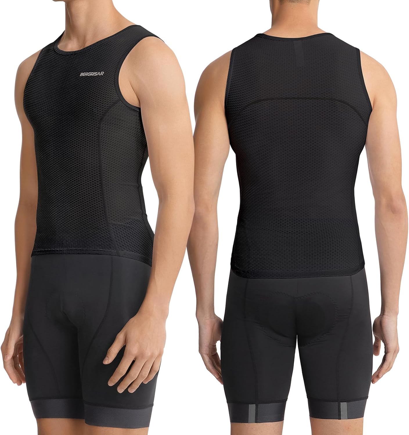 BERGRISAR Cycling Base Layer Men Anti-Sweat Cycling Jersey Sleeveless Quick Dry Bicycle Undershirt - Image 2