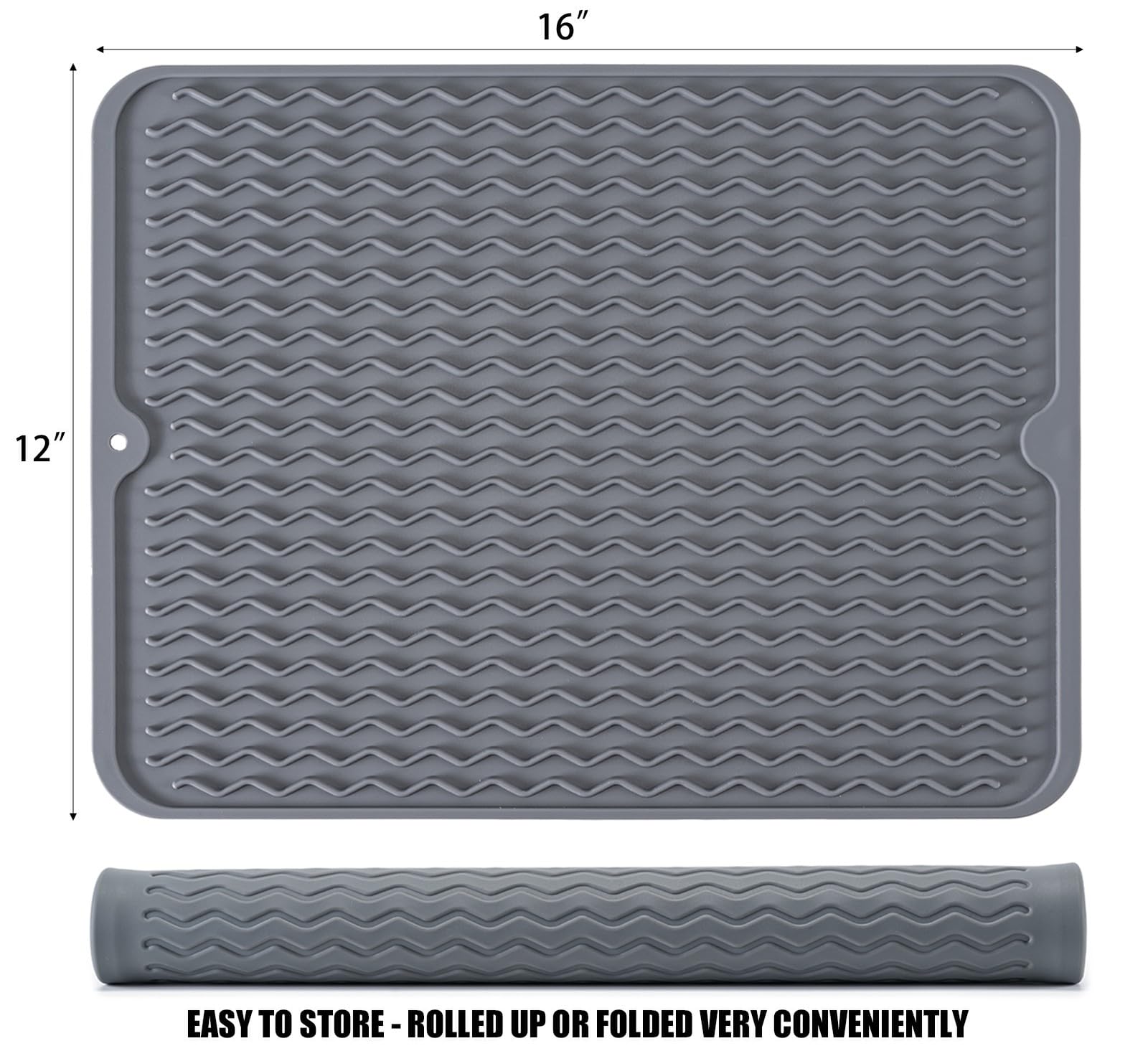 Tapete De Secado Para Encimera De Cocina, Escurridor De Platos, 18 X 24 Pulgadas, Protector De Encimera Para Vajilla Y Cafetera