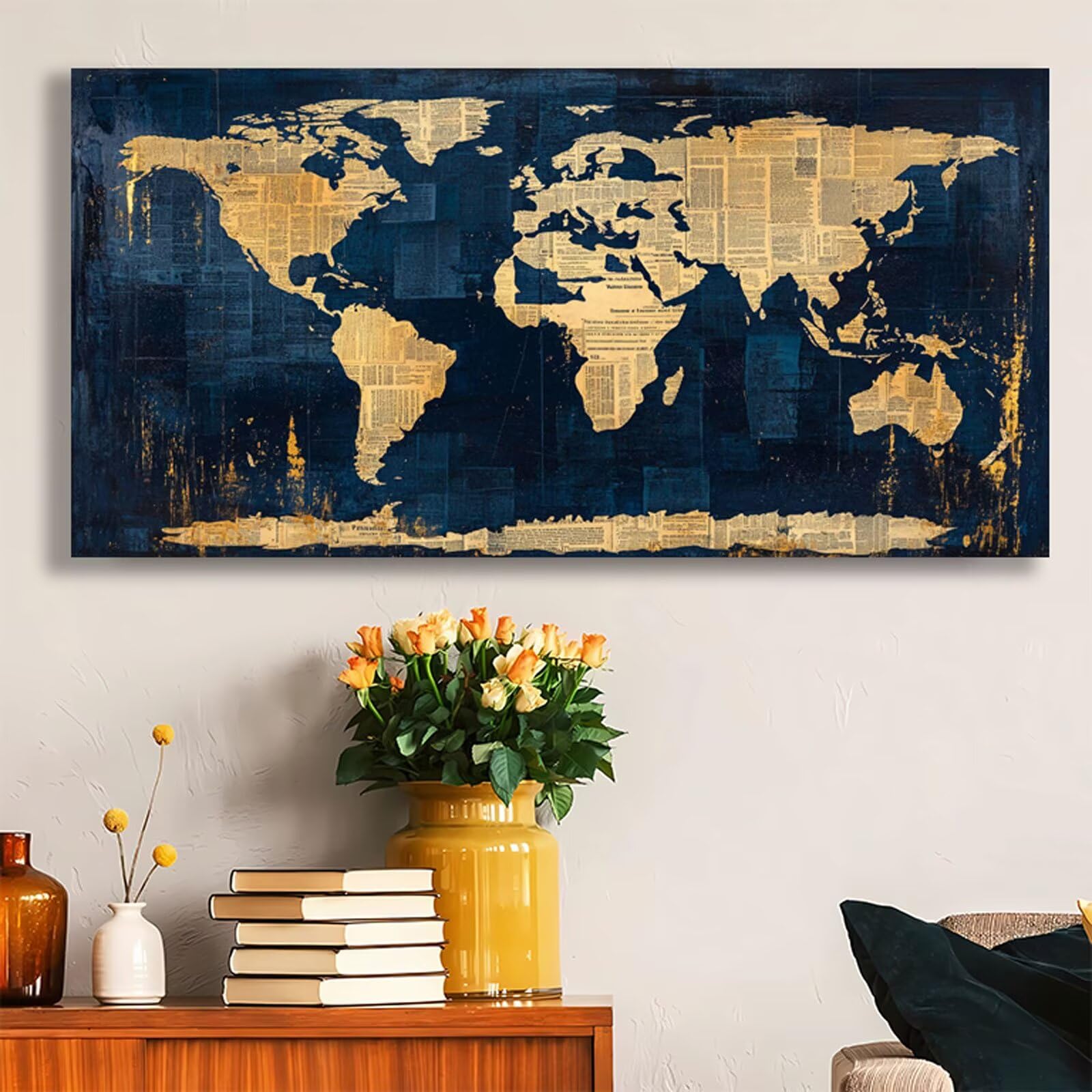 Malen Nach Zahlen Weltkarte,Karte Malen Nach Zahlen Erwachsene mit Rahmen 100x200cm,Paint by Numbers ab 5-10 Jahre Mädchen Geschenke,DIY Ölgemälde Set mit Pinseln Acryl,Wanddeko Wohnzimme LE-1371
