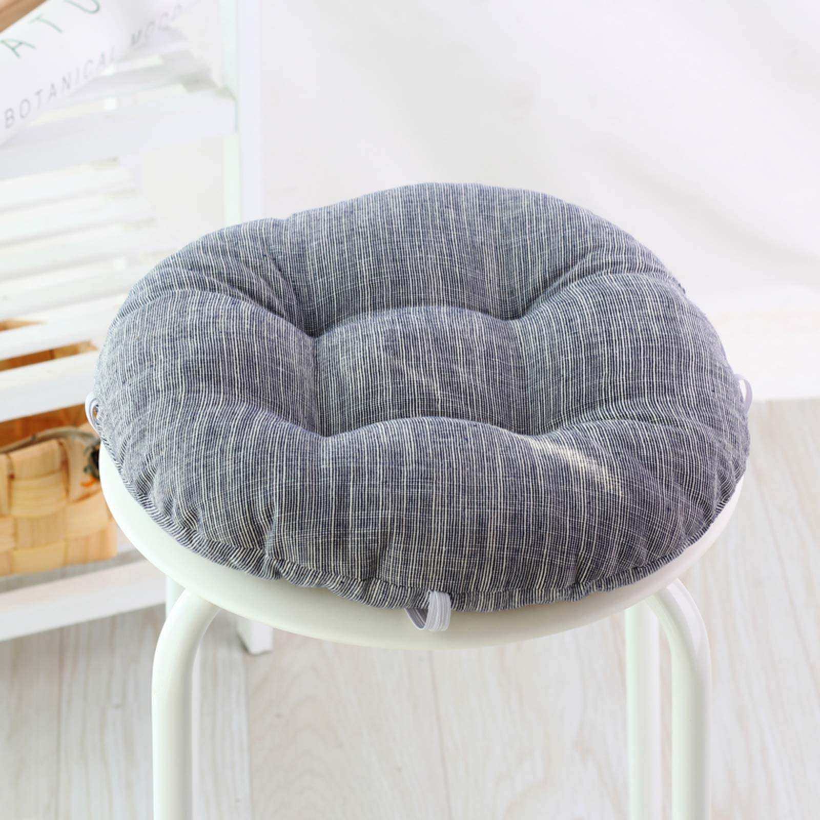 Coussin de siège rond contre l'inconfort au sol oreiller de méditation bleu 50cm